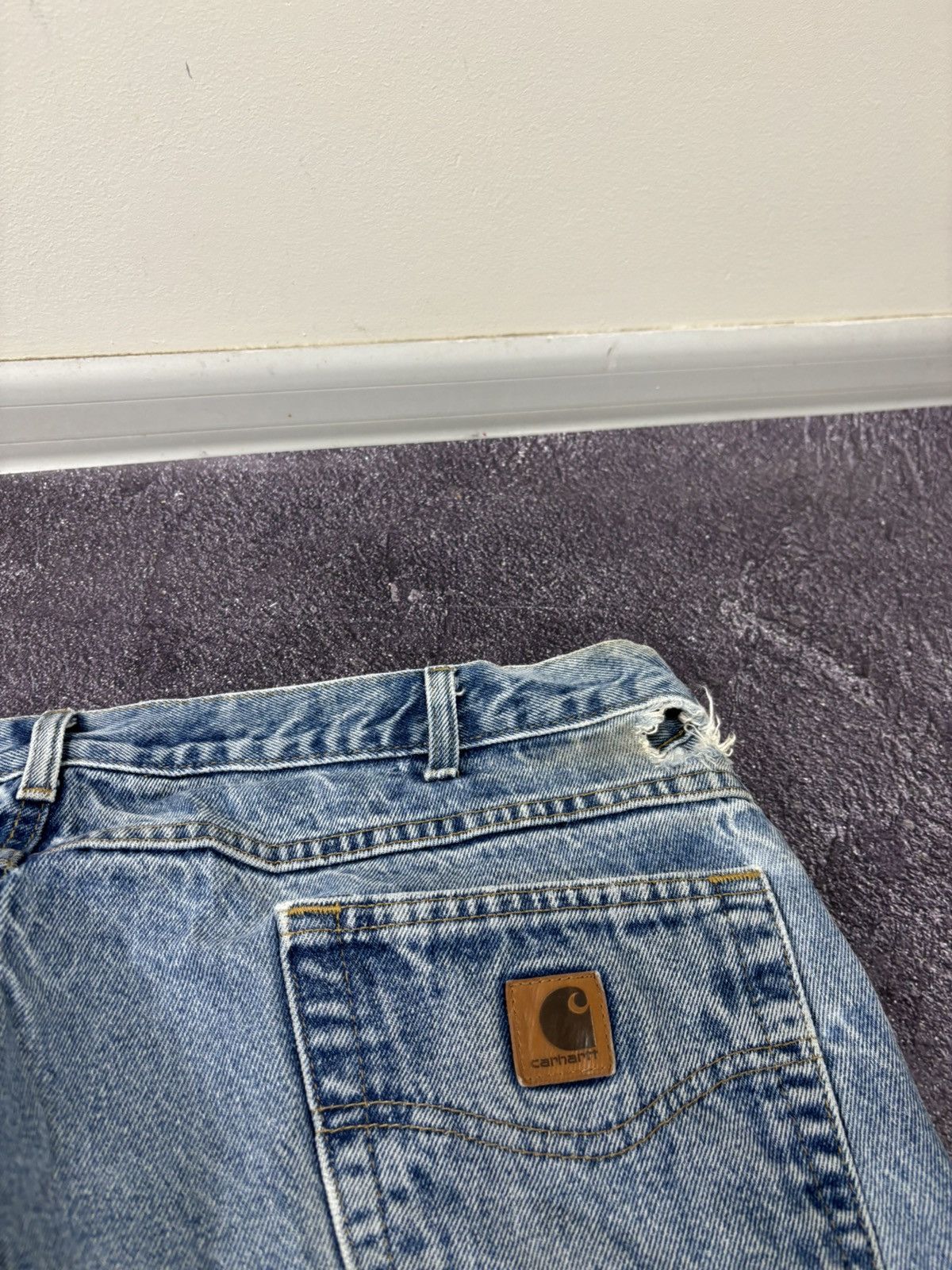Carhartt Vintage Carhartt Relaxed Fit USA Faded Blue Baggy Jeans Size US 42 / EU 58 - 7 Thumbnail