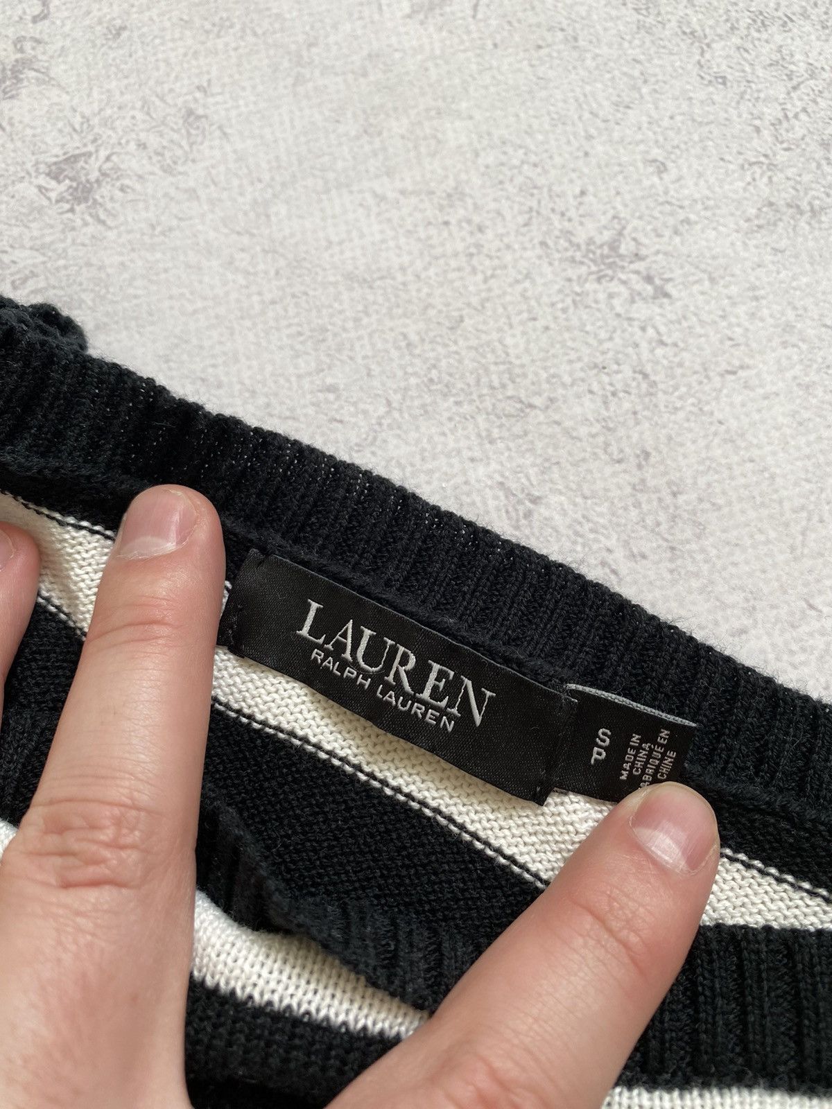 Polo Ralph Lauren Ralph Lauren Black Label Striped Boatneck Sweater Size S Size S / US 4 / IT 40 - 9 Thumbnail