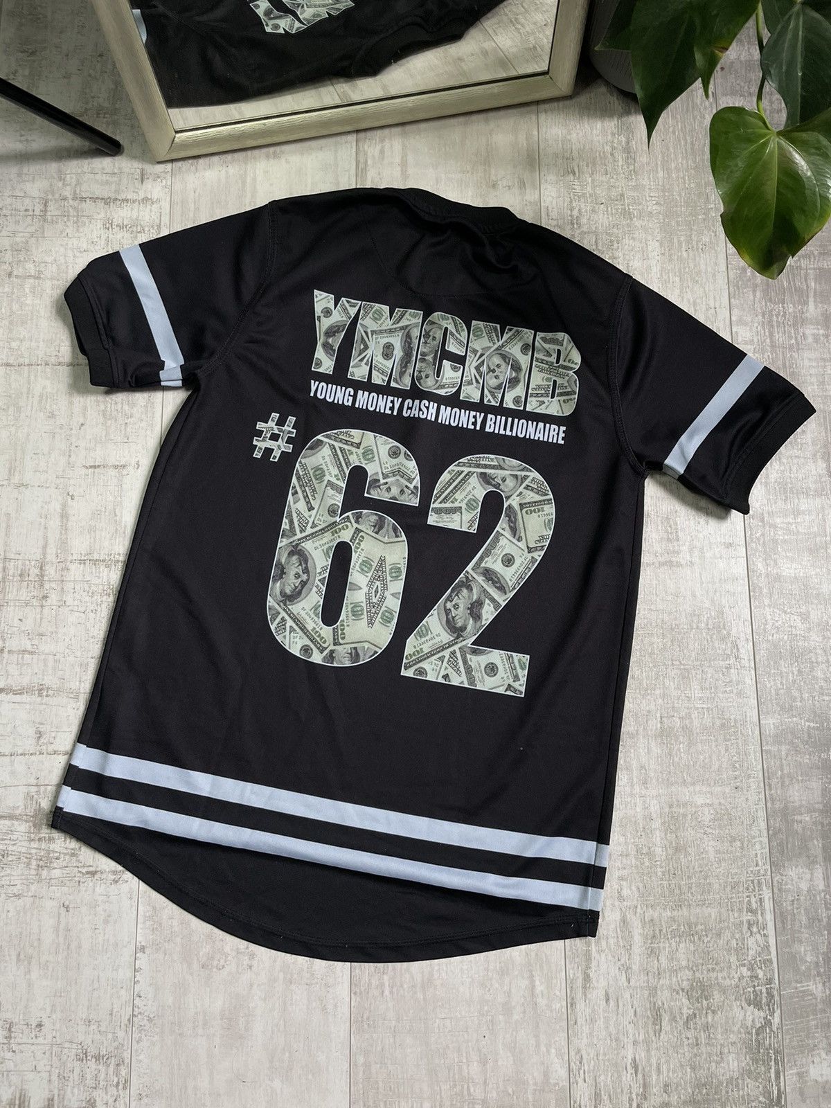 YMC YMCMB #62 Dollar Logo Jersey Shirt Black Young Billionaire Size US M / EU 48-50 / 2 - 2 Thumbnail