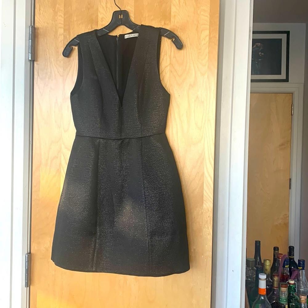Designer Alice + Olivia - Sleeveless mini Sparkle fabric dress-size 2 Size XS / US 0-2 / IT 36-38 - 1 Thumbnail