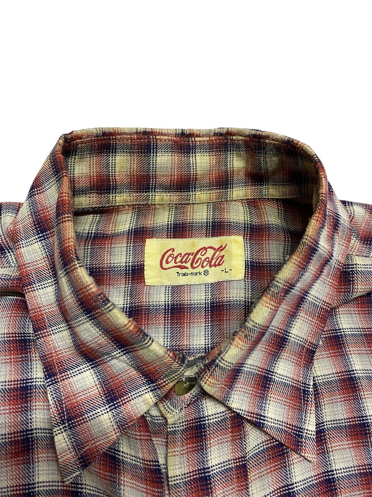 Vintage Vintage CocaCola 1998 Flannel Shirt Size US L / EU 52-54 / 3 - 3 Thumbnail