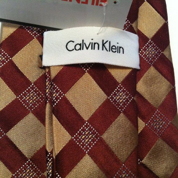 Calvin Klein CALVIN KLEIN MEN'S NEW 100%SILK TIE WIDTH: 3 3/4" Size ONE SIZE - 4 Thumbnail