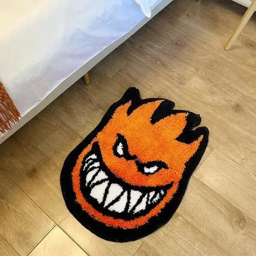Handmade 3D Handmade Smile Fire Face Soft Rug Size ONE SIZE - 2 Thumbnail