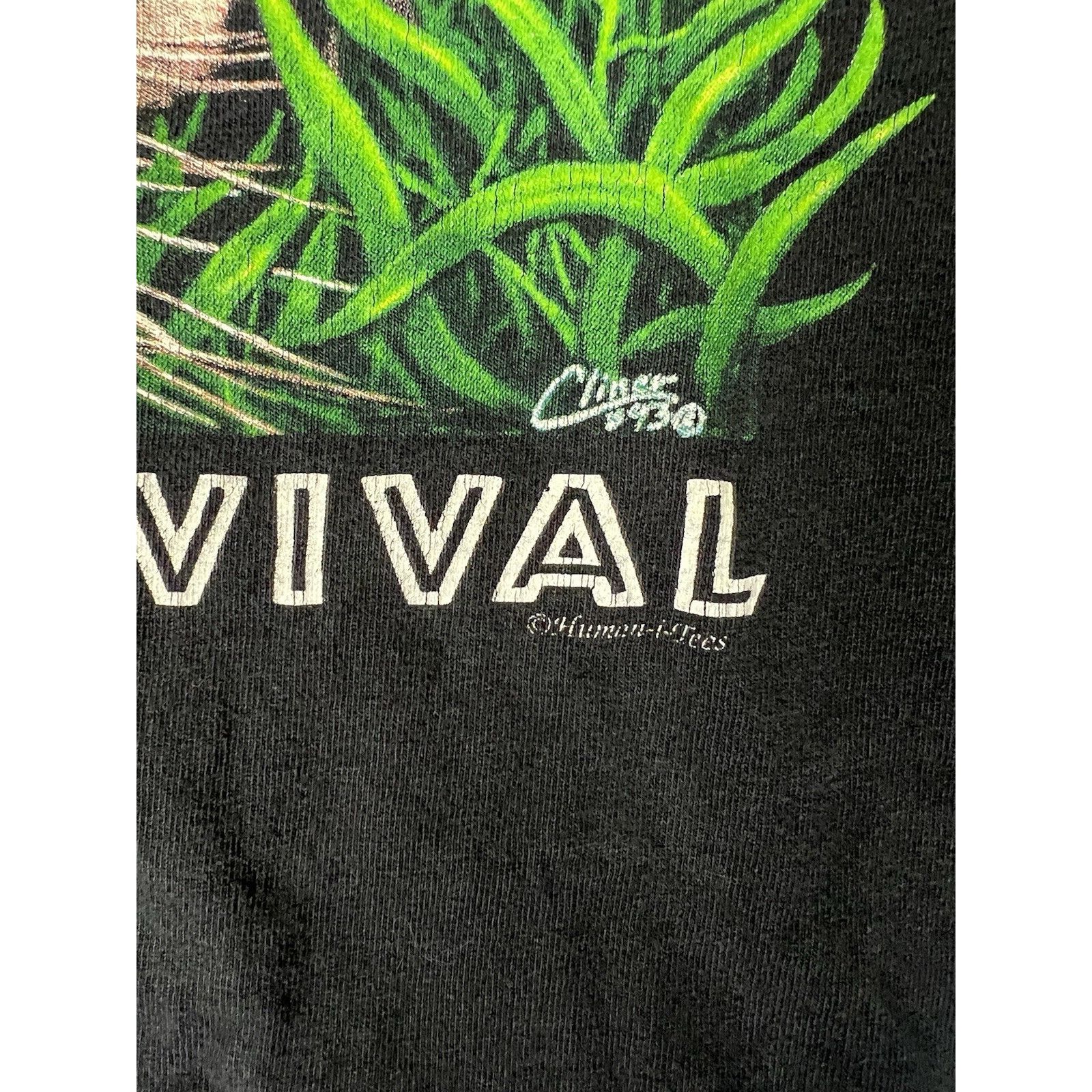Vintage Vintage Human-i-Tees T-Shirt Size 2XL Black Tiger Single Sti Size US XXL / EU 58 / 5 - 3 Thumbnail