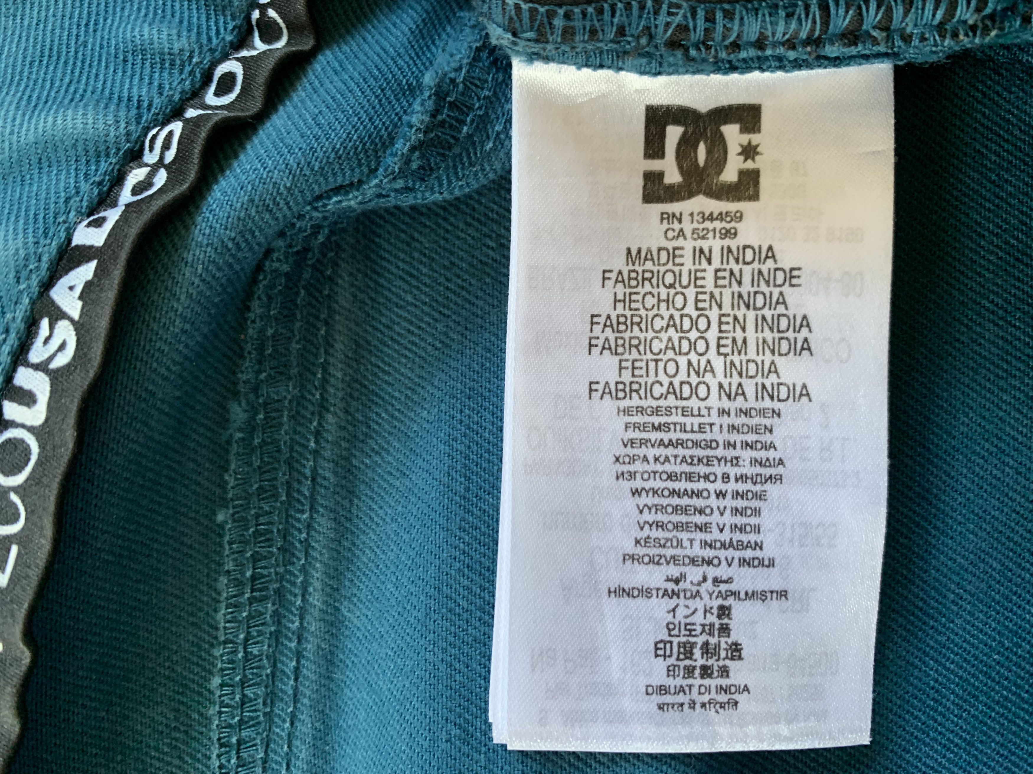 DC × Vintage DC Shoes Straight Turqouise Vintage Jeans Size US 33 - 9 Thumbnail