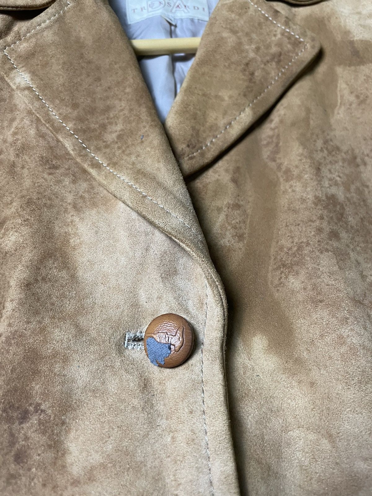 Trussardi × Vintage Trussardi Leather Suede Jacket (54) Size US XXS / EU 40 - 14 Thumbnail