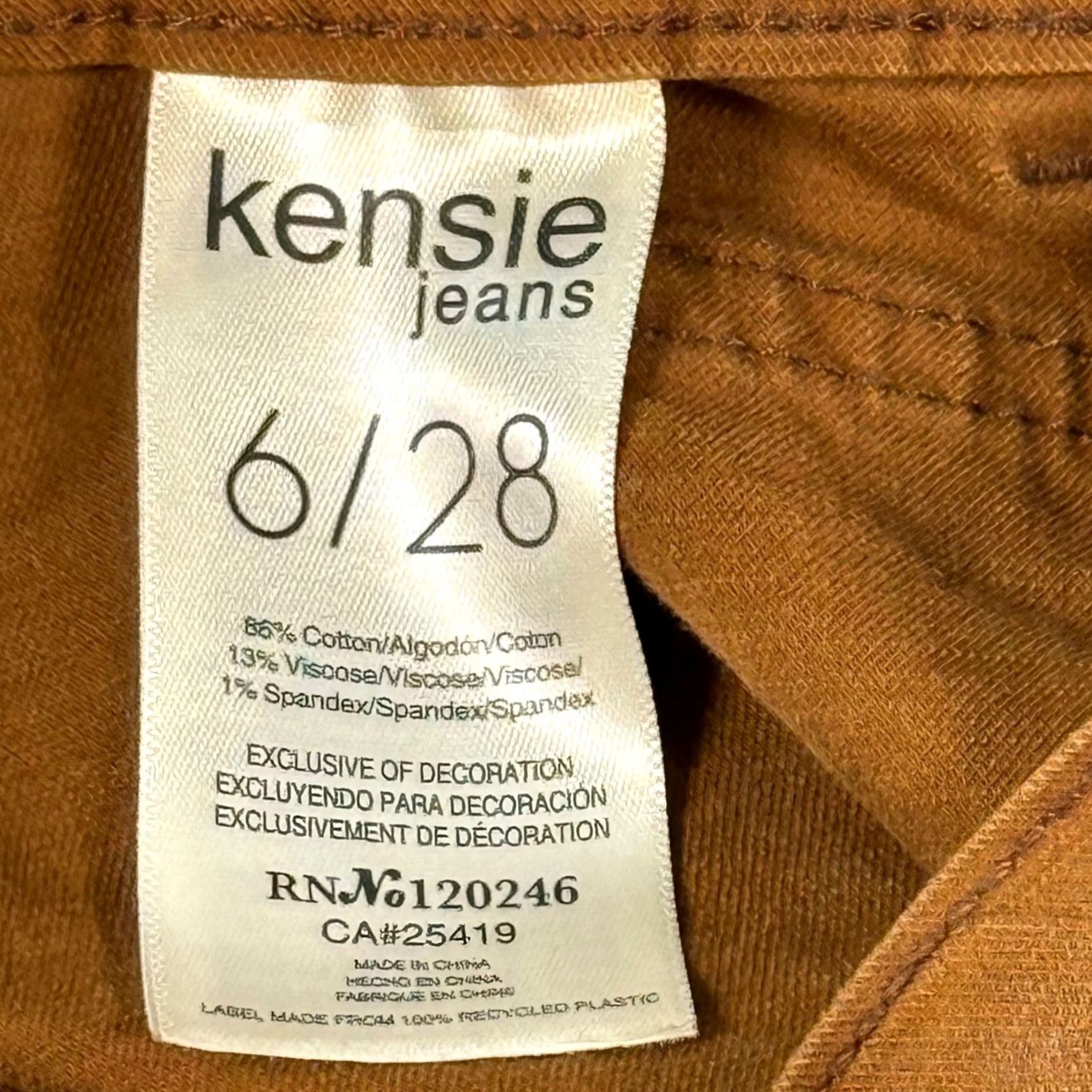 Vintage Kensie Jeans Brown Pants Boho Chic Cropped High Rise Tomboy Straight Leg 6/28 Size 28" / US 6 / IT 42 - 6 Thumbnail
