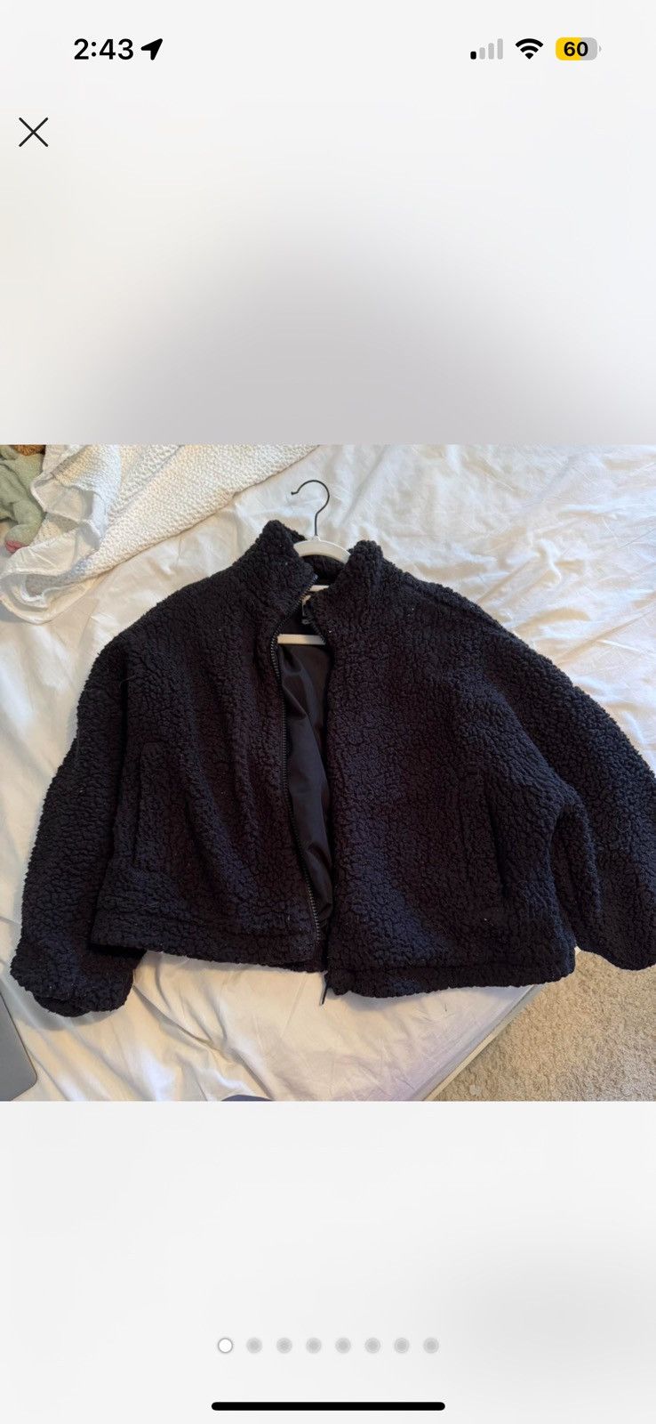 Urban Outfitters UO Cozy Black Sherpa Fleece Size M / US 6-8 / IT 42-44 - 1 Thumbnail