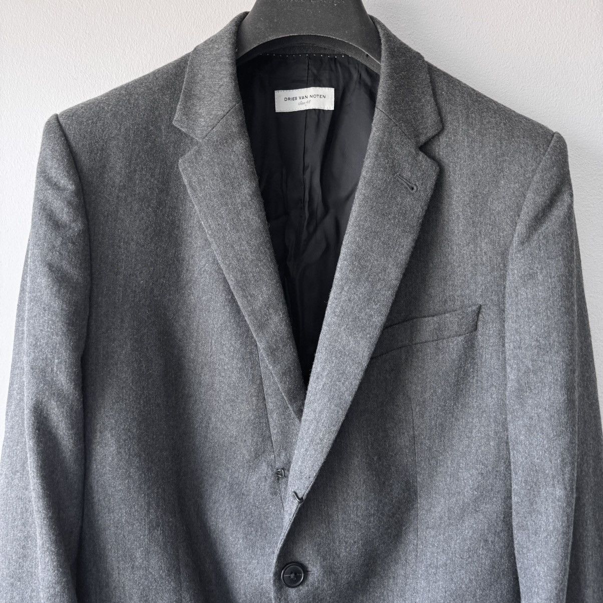 Dries Van Noten Dries Van Noten FW2007 Gray Cropped Wool Blazer Jacket Size US M / EU 48-50 / 2 - 2 Thumbnail