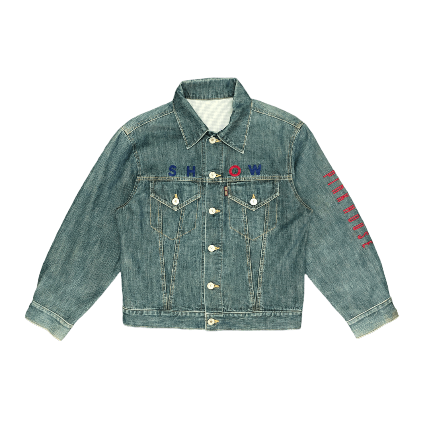 Karl Helmut SS99 Pink House World Patchwork Denim Jacket Karl Helmut Size M / US 6-8 / IT 42-44 - 3 Thumbnail