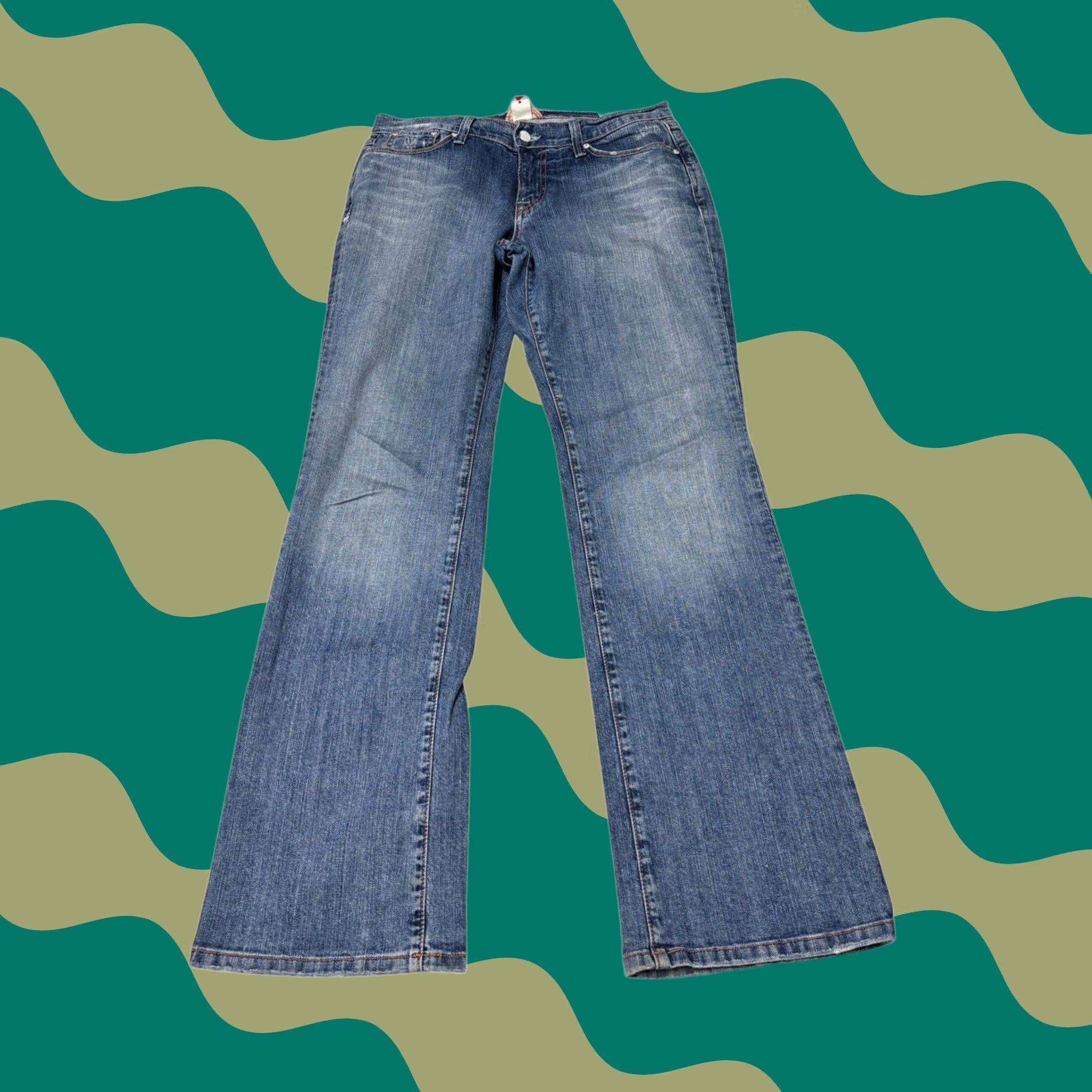 Lucky Brand Lucky Brand Classic Rider Jeans Womens 28 x 32 Medium Wash Bootcut Spandex Cotton Blend 5-Pocket Denim USA Size 28" / US 6 / IT 42 - 1 Thumbnail