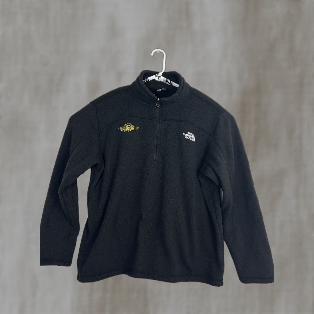 The North Face The North Face Mens XL 1/4 Zip Pullover Black Polyester Cal Aggies Flyers Sweatshirt Embroidered Size US XL / EU 56 / 4 - 1 Thumbnail