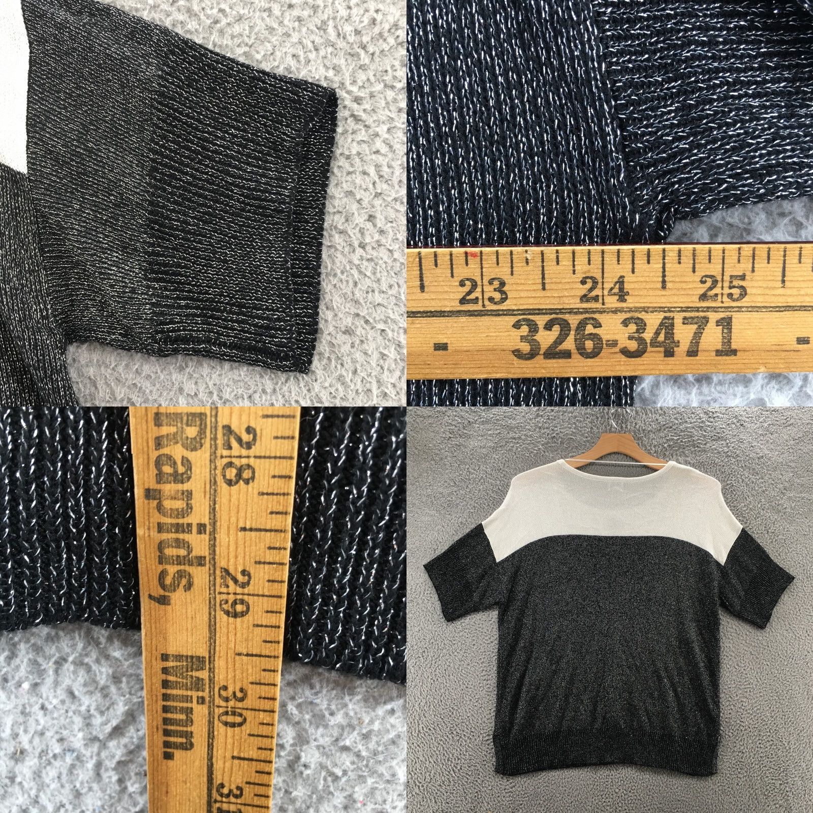 Worthington Worthington Blouse Womens 2X Black White Pullover Round Neck Lurex Stretch NEW Blouse Womens 2X Black White Pullover Round Neck Lurex Stretch NEW Size XXL / US 16-18 / IT 52-54 - 8 Thumbnail