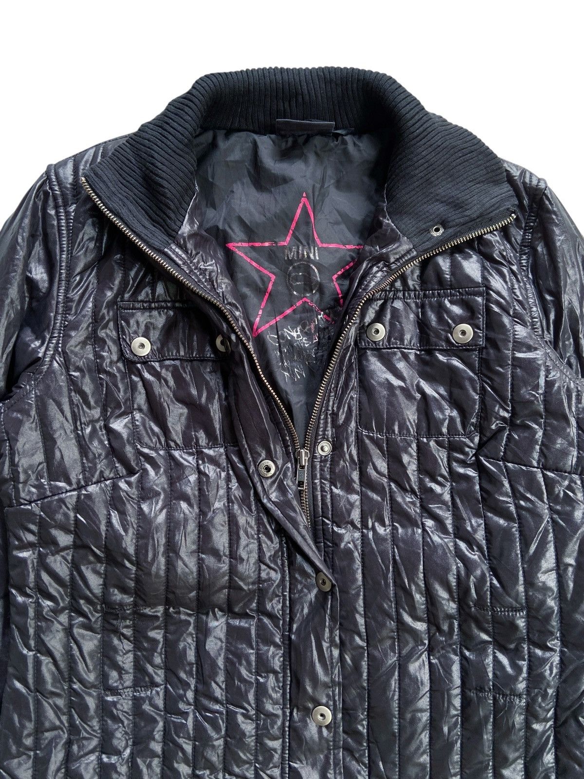 Japanese Brand MINI CHOPPER CAR BLACK CASUAL ZIP JACKET Size US S / EU 44-46 / 1 - 4 Thumbnail