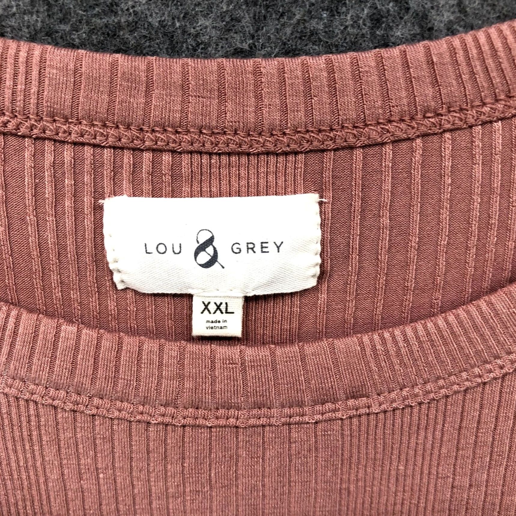 Lou & Grey Lou & Grey Signaturesoft Long Sleeve T Shirt Womens XXL Pink Crewneck Ribbed Size XXL / US 16-18 / IT 52-54 - 5 Thumbnail