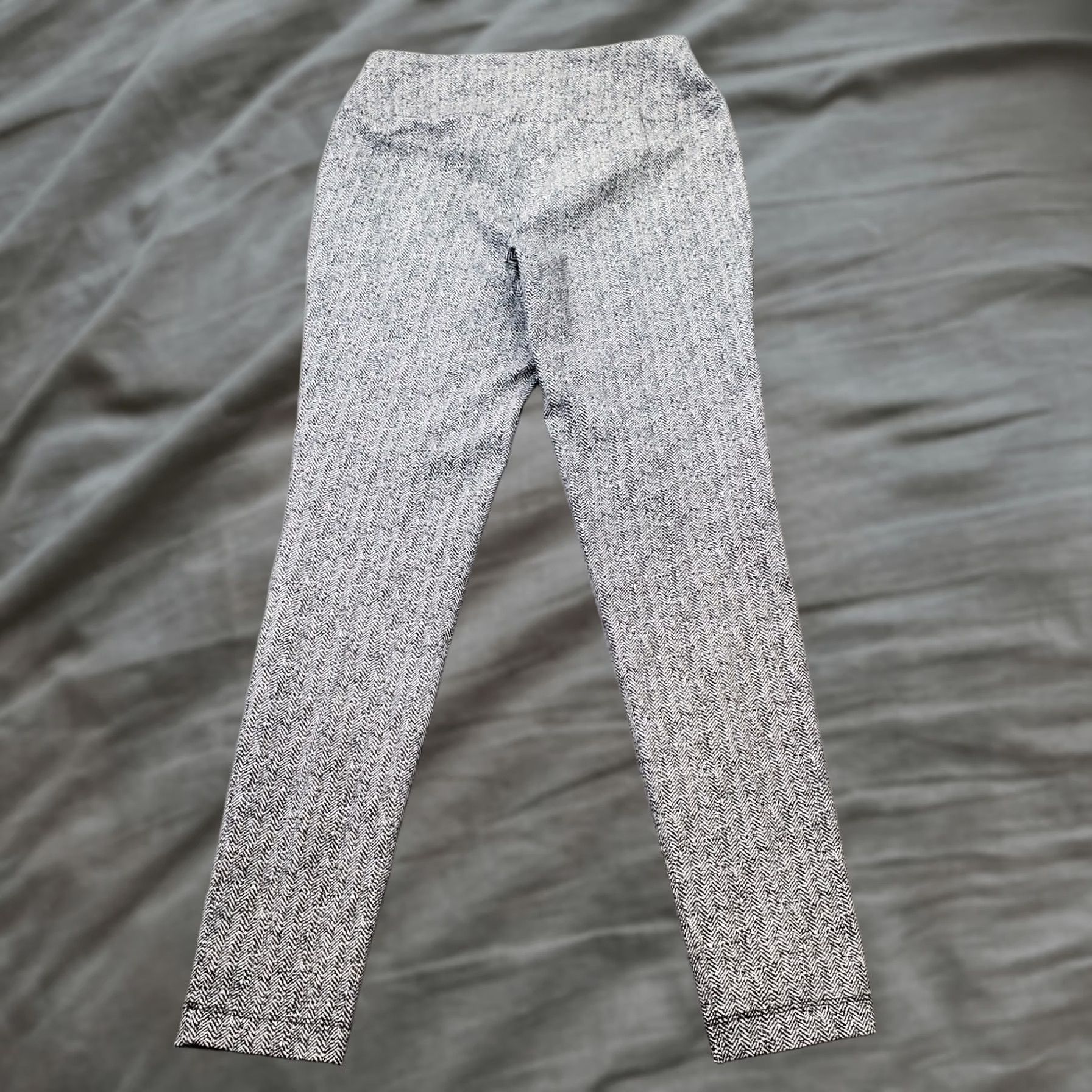 Worthington Worthington Pants Women's 4 Multi Herringbone Stretch High Waisted Skinny Leg Pants Size 27" / US 4 / IT 40 - 1 Thumbnail