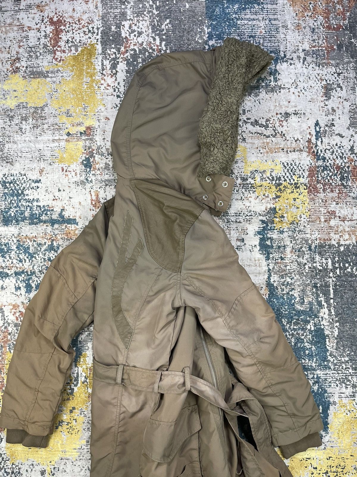 Diesel Vtg Diesel Embossed Leather Fish Tail Trench Coat Size US XS / EU 42 / 0 - 5 Thumbnail
