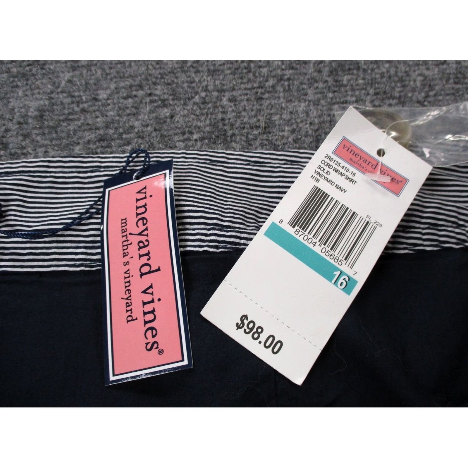 Vineyard Vines Vineyard Vines Skirt Womens 16 Blue Corduroy Wrap Button Preppy Casual Golf NEW Size 38" / US 16 / IT 52 - 7 Thumbnail