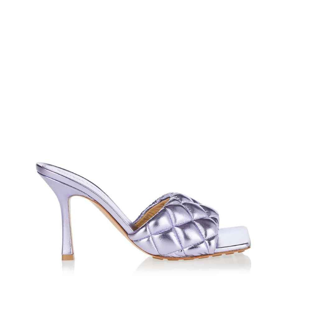 image of Bottega Veneta O1Loc1C0324 729744 Stretch Mule Shoess In Silver Shoes, Women's