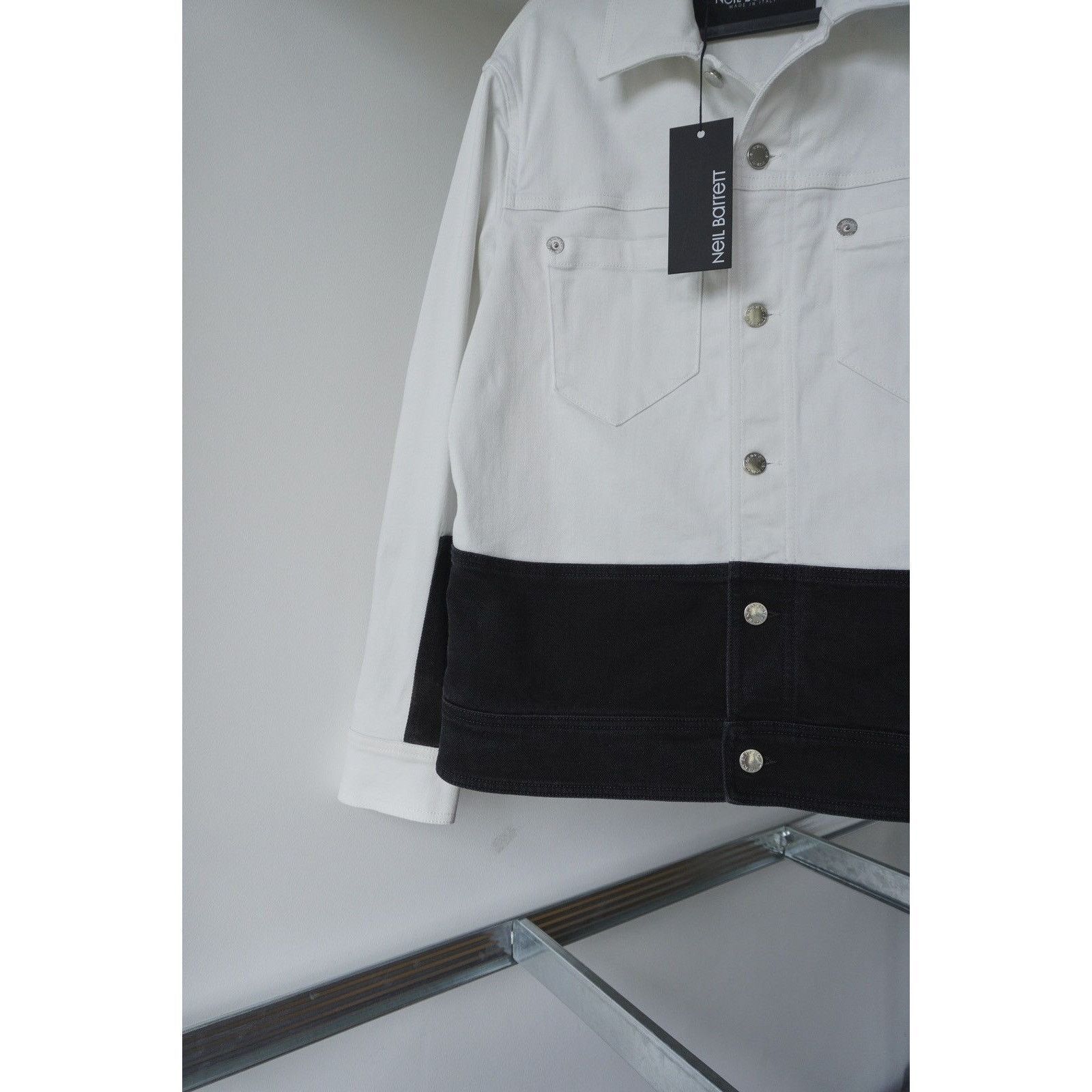 Neil Barrett Neil barrett giubbo donna tessuto off white denim jacket Size US M / EU 48-50 / 2 - 4 Thumbnail