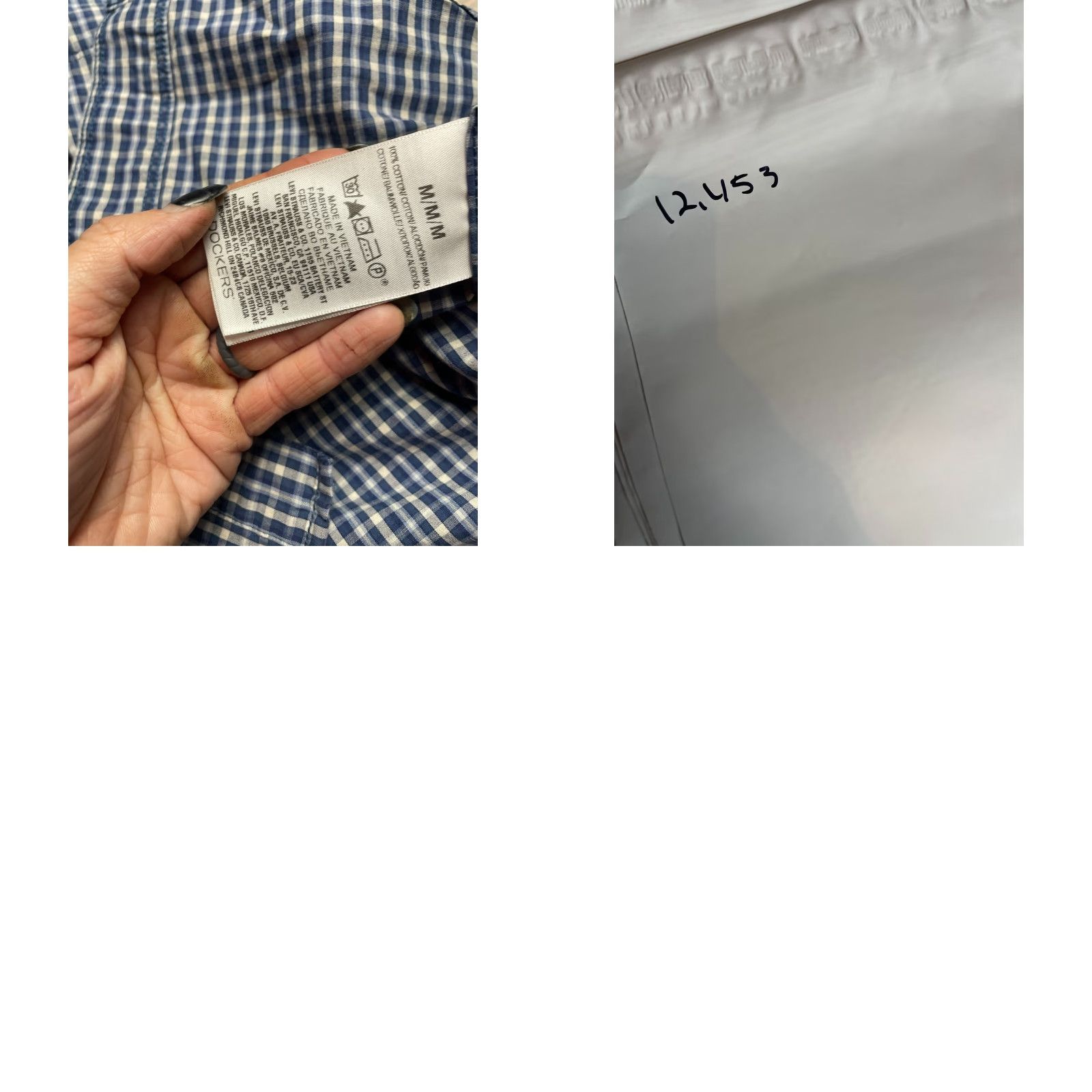 Dockers DOCKERS Shirt Men Medium Blue White Check Button Up Short Sleeve Pocket Size US M / EU 48-50 / 2 - 8 Thumbnail