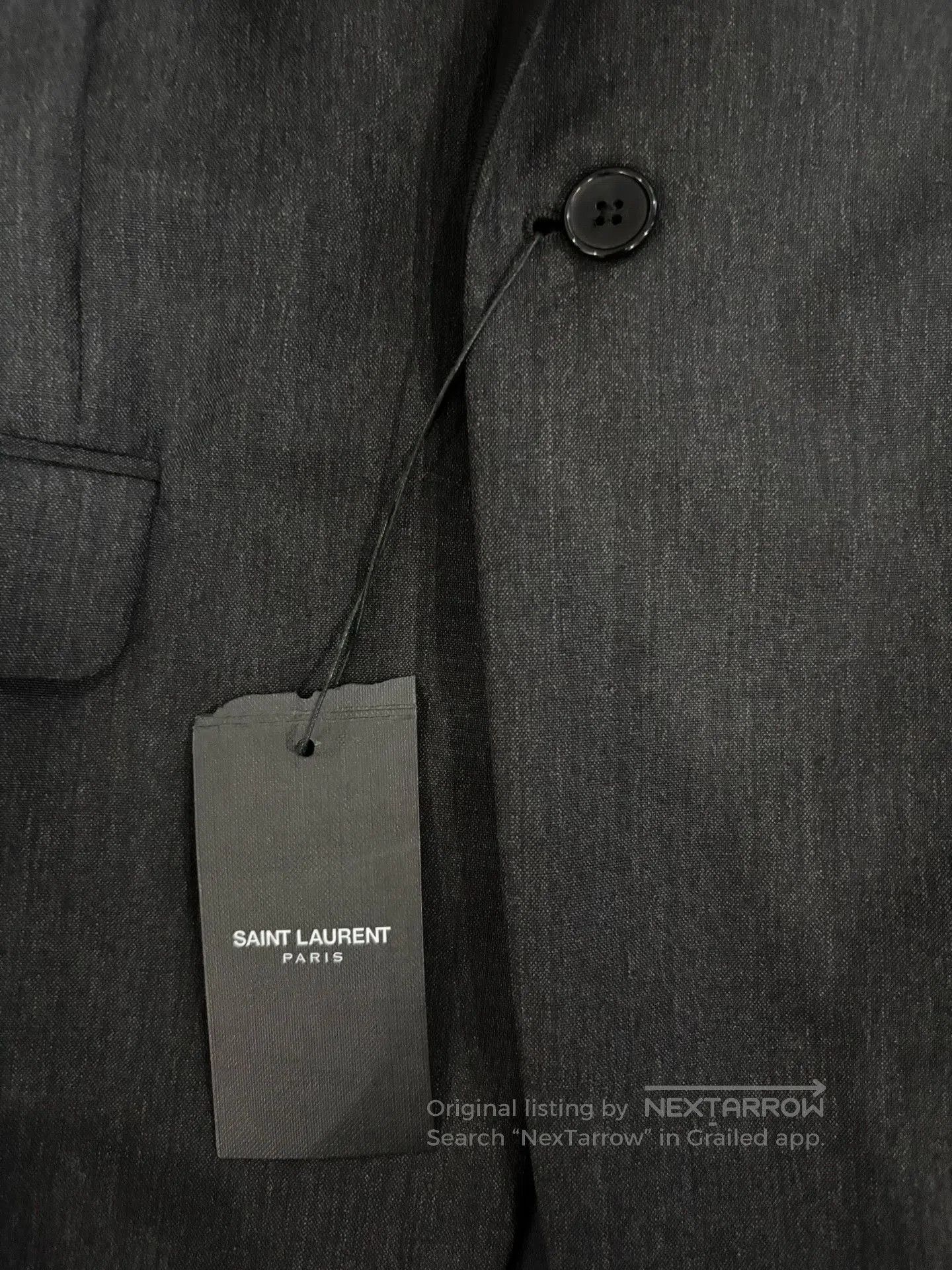 Saint Laurent Paris Saint Laurent Structured Dark Gray Blazer. Size US S / EU 44-46 / 1 - 7 Thumbnail