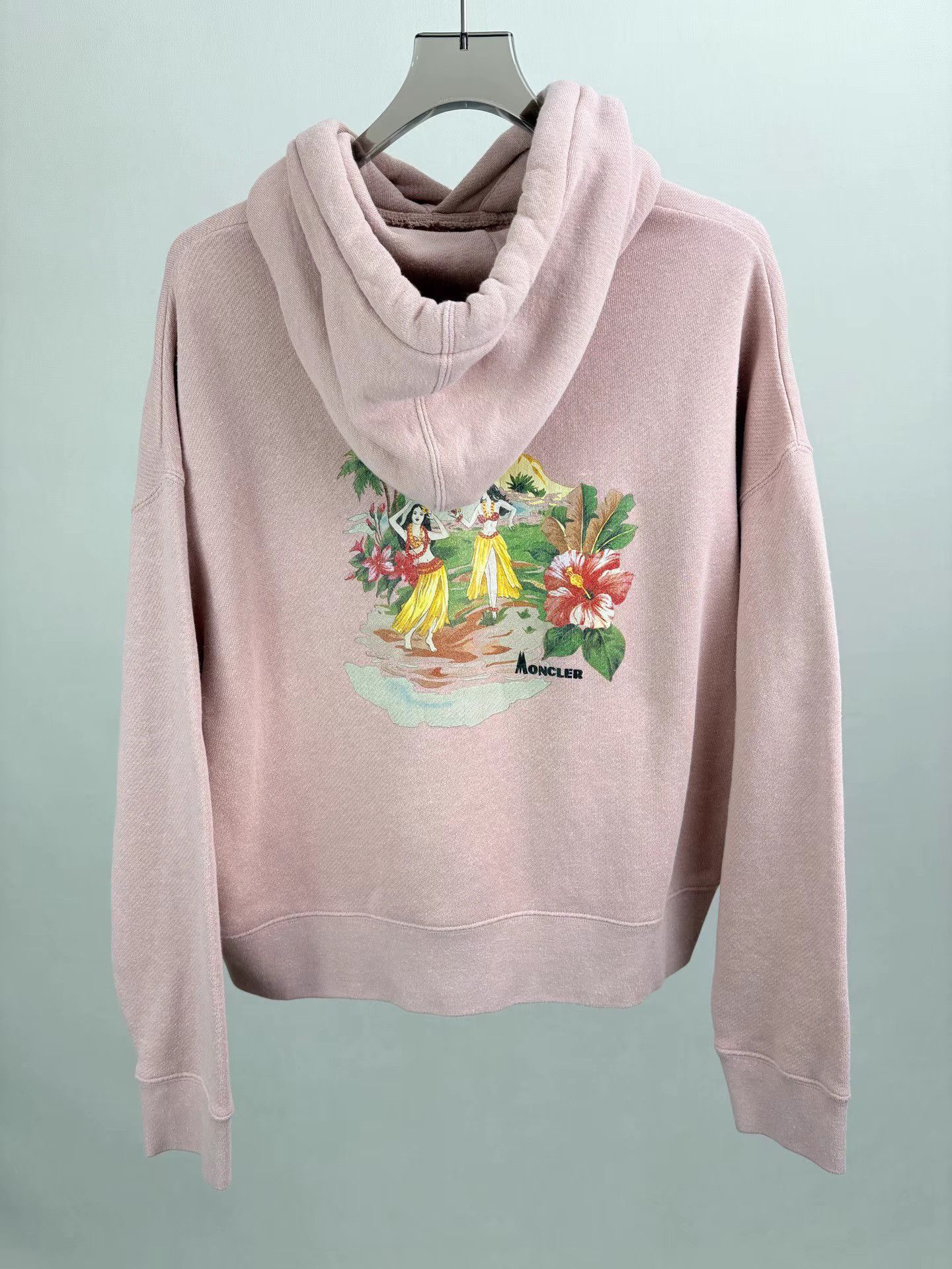 Moncler MONCLER × PALM ANGELS Pink Hoodie Size S / US 4 / IT 40 - 2 Thumbnail