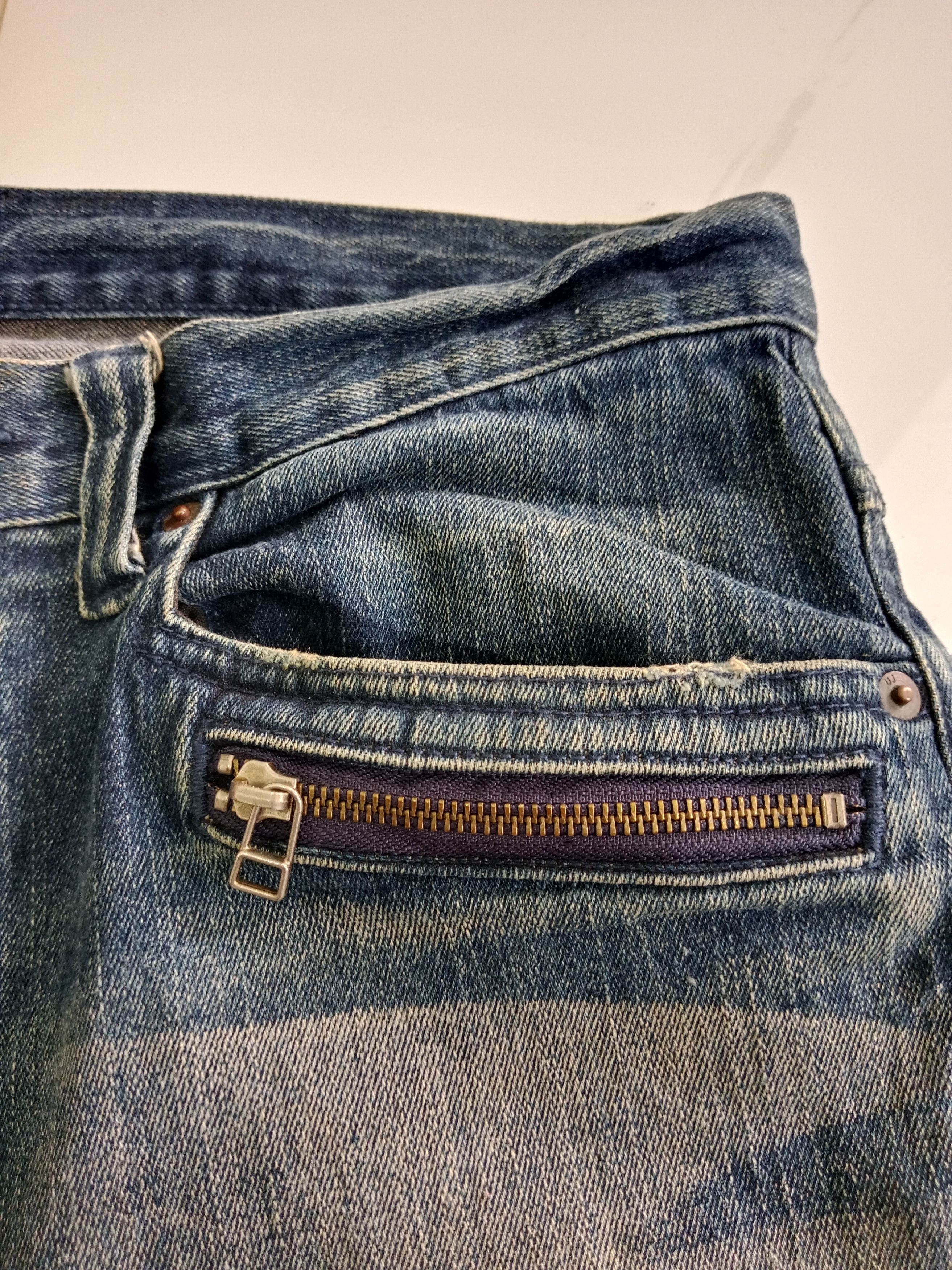 Uniqlo UNIQLO Blue Denim Zipper Pocket Japanese Brand Size US 33 - 9 Thumbnail