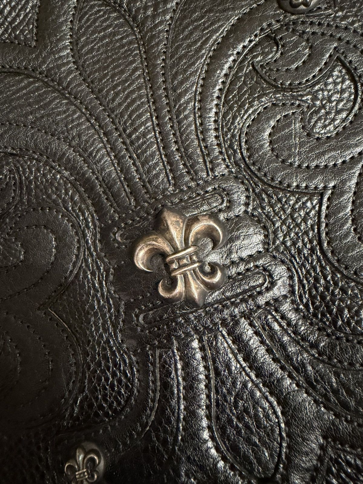 Chrome Hearts Chrome Hearts Black Fleur Patch Tote Bag Size ONE SIZE - 9 Thumbnail