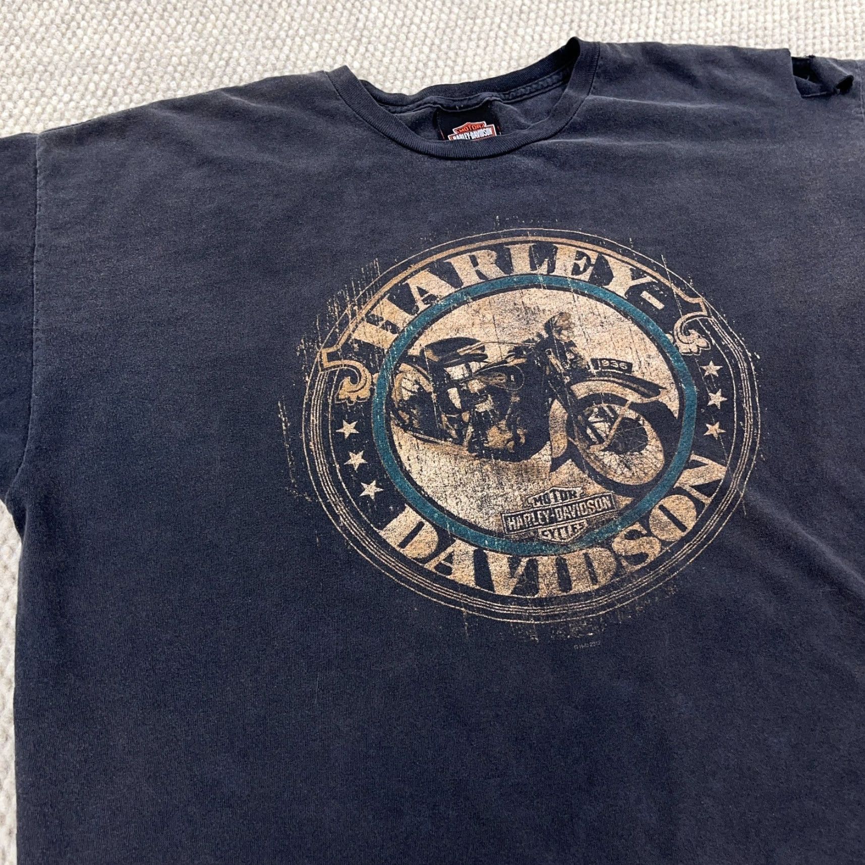 Harley Davidson VINTAGE Harley-Davidson Shirt Men XL T-Shirt Graphic Print Skull Grunge 80s 2000s USA Biker Logo Size US XL / EU 56 / 4 - 5 Thumbnail