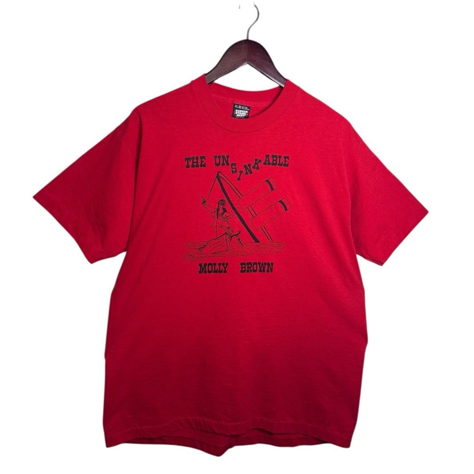 Gildan Vintage 80s The Unsinkable Molly Brown T-Shirt Musical XL Size US XL / EU 56 / 4 - 2 Thumbnail