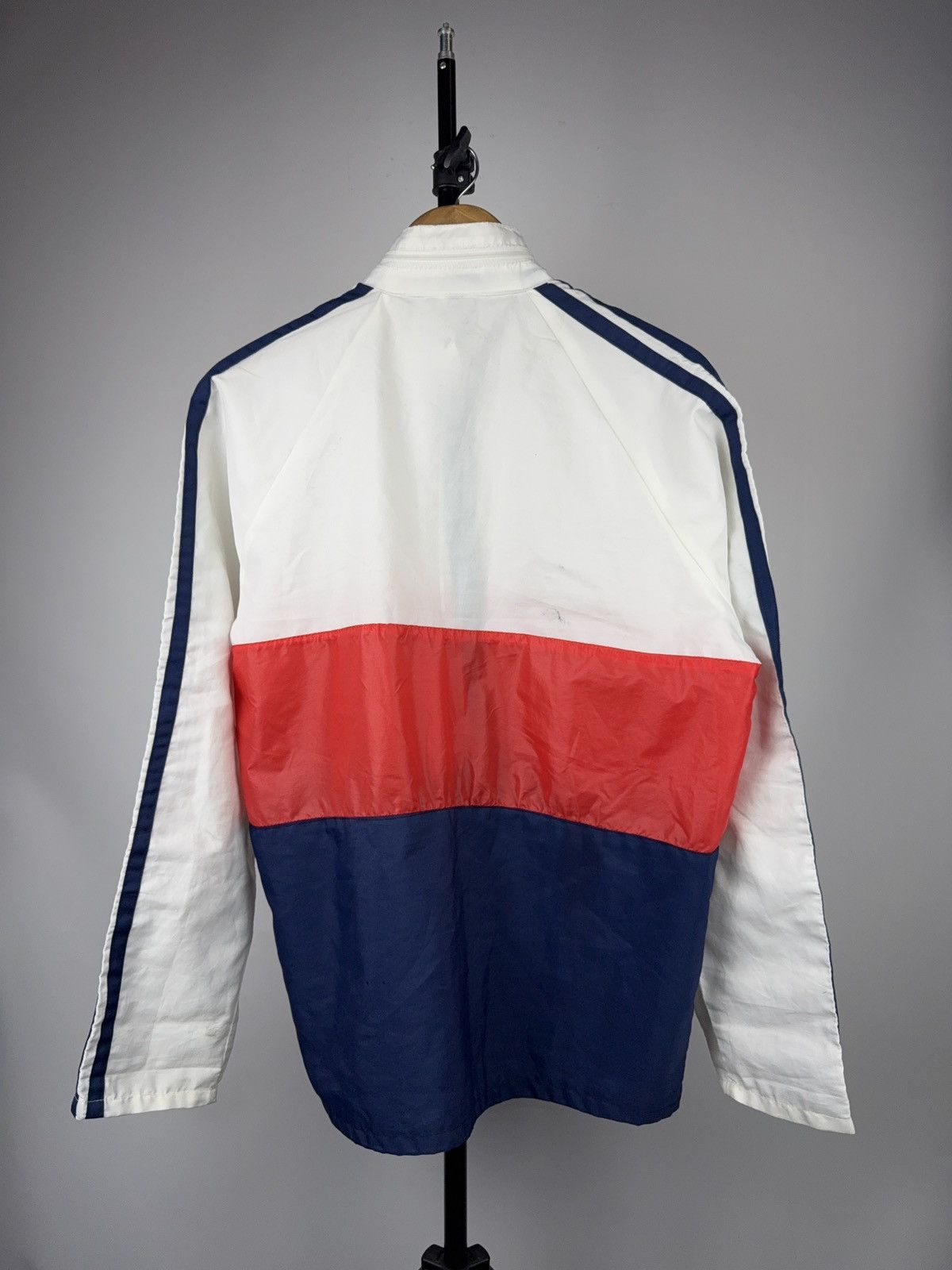 Adidas 80s retro Vintage Adidas Trefoil Track Jacket Red White Blue Size US L / EU 52-54 / 3 - 15 Thumbnail
