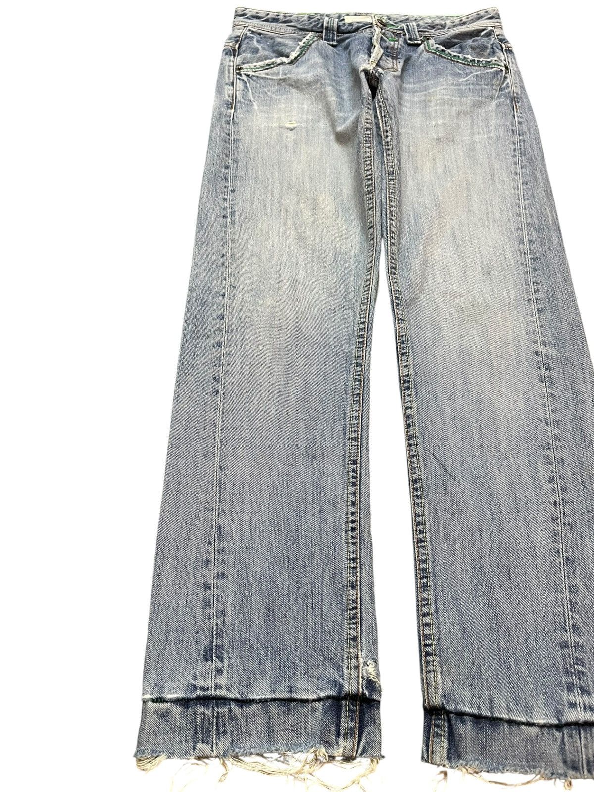 Japanese Brand Vintage Mcnaural Grunge Faded Distressed Denim Size US 30 / EU 46 - 3 Thumbnail