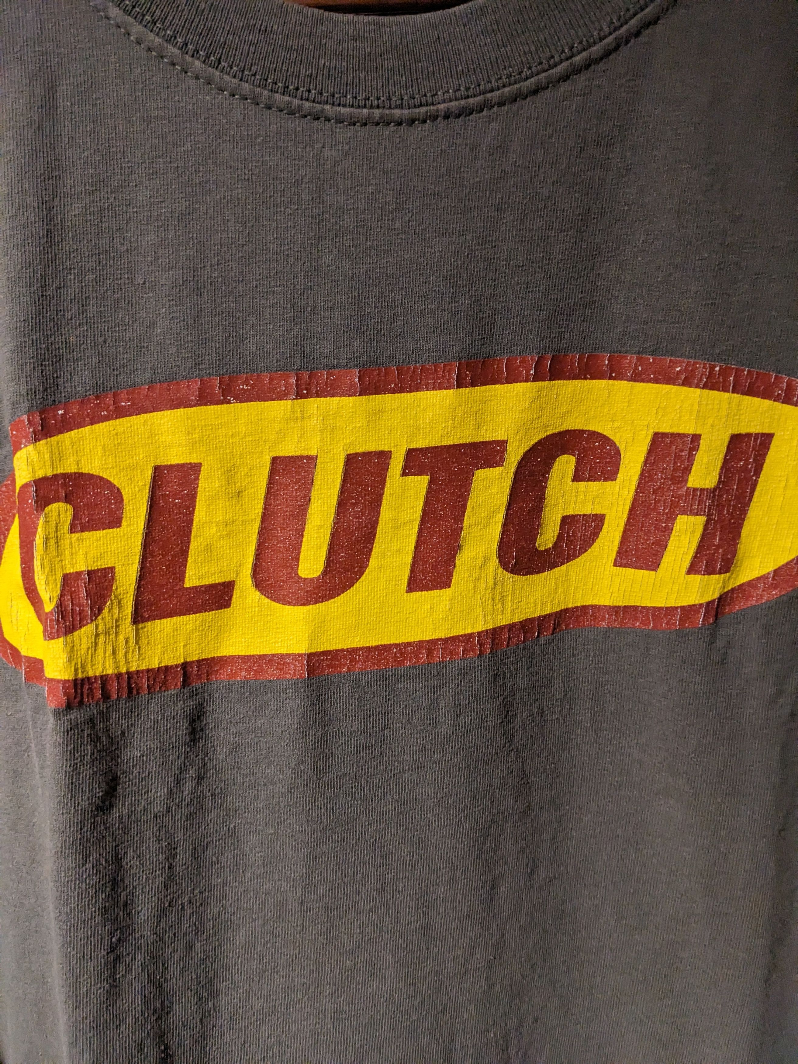 Band Tees × Vintage Vintage Clutch Band Rock Music Gray X-Large T-Shirt Size US XL / EU 56 / 4 - 2 Thumbnail