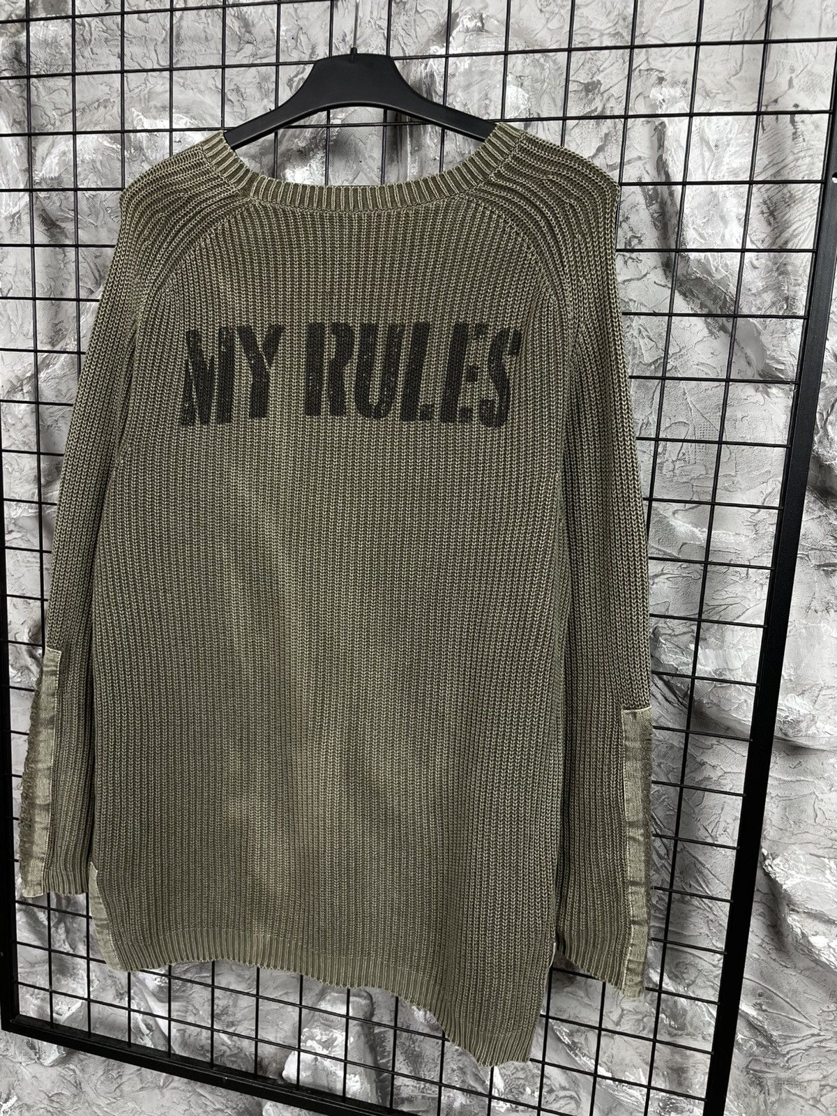 Junya Watanabe Y2K Textured Fade Distressed Sweater Military Archive Vibe Size US L / EU 52-54 / 3 - 3 Thumbnail