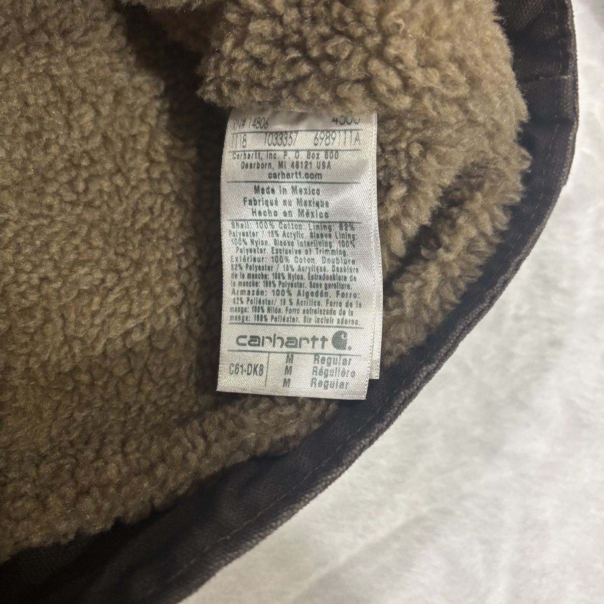 Carhartt Vintage Carhartt Sherpa-Lined Ridge Jacket C61 DKB Medium Size US M / EU 48-50 / 2 - 5 Thumbnail