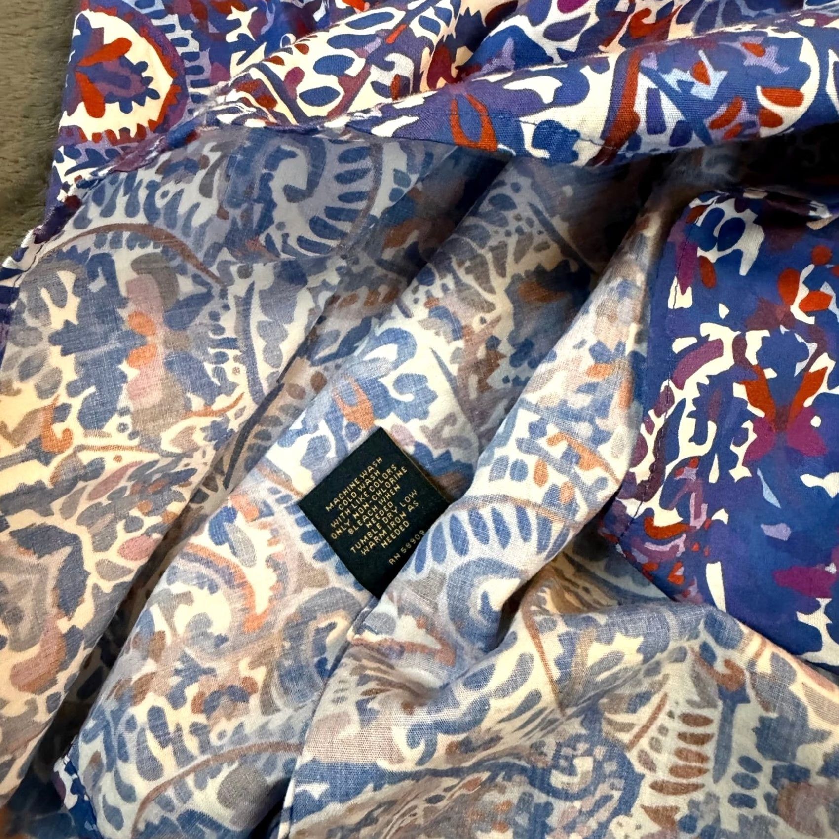 Cremieux Cremieux Button-Up Shirt Paisley Multicolor Long Sleeve 2XT Mens NWT 54 Chest Tall Man Stretch Cotton All Seasons Casual Party/Cocktail Size US XXL / EU 58 / 5 - 6 Thumbnail