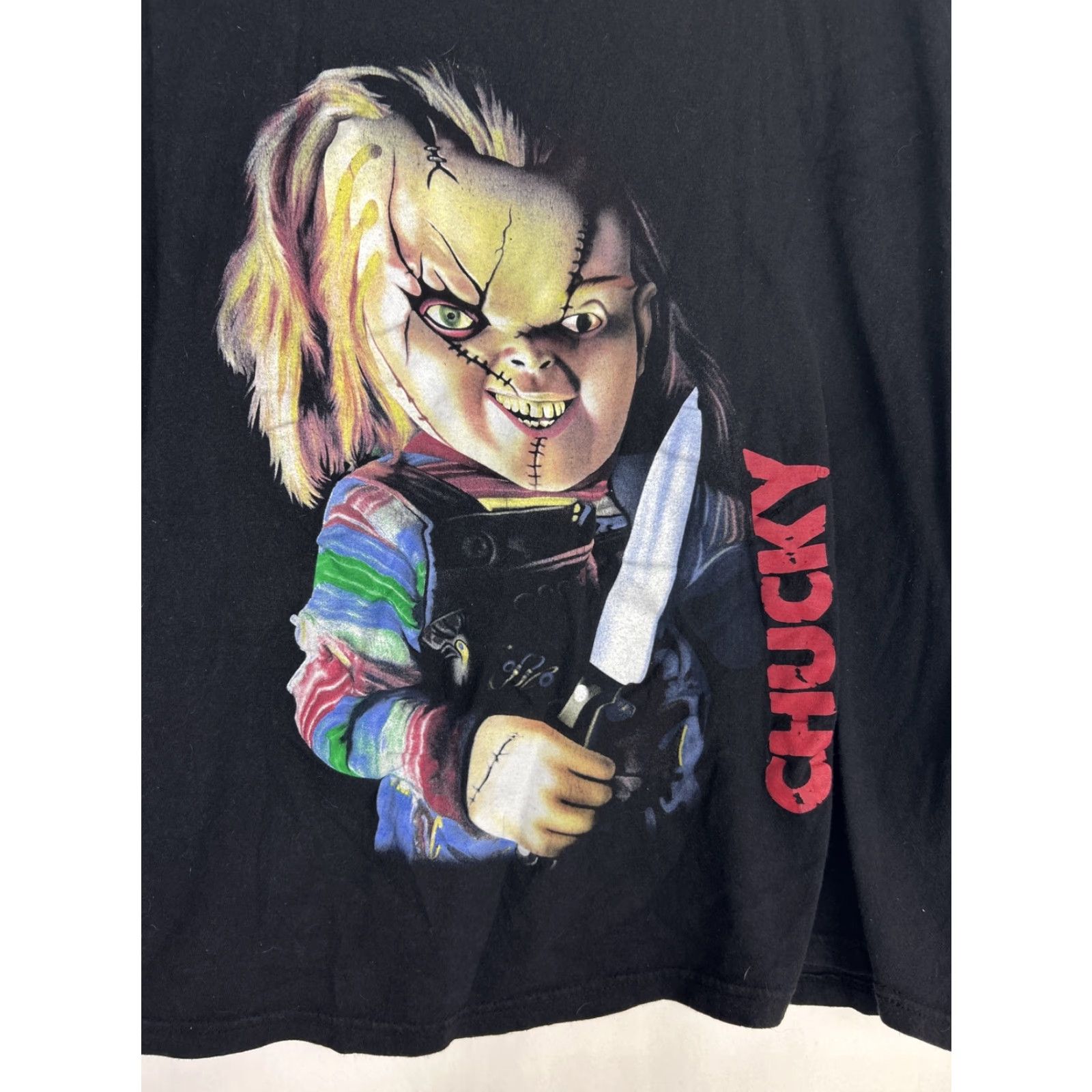 Vintage Chucky Womens Oversize Black Short Sleeve T Shirt L Size Kings Apparel King Apparel 100% Cotton Basic Womens T Shirt Oversized Black Chucky Logo Size L / US 10 / IT 46 - 2 Thumbnail