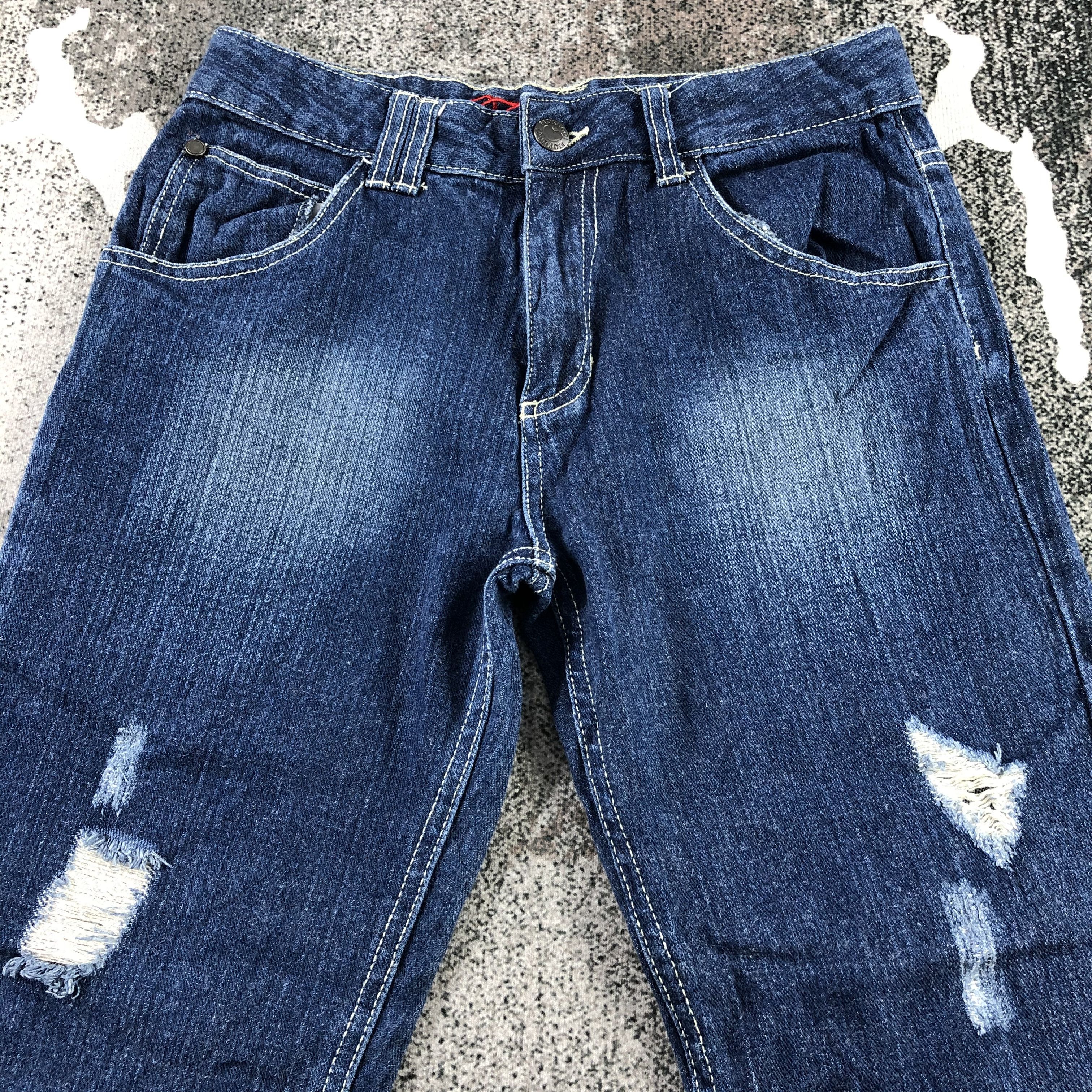 Fiorucci Fiorucci Jeans Cropped Distresed Denim KJ1316 Size 28" / US 6 / IT 42 - 3 Thumbnail