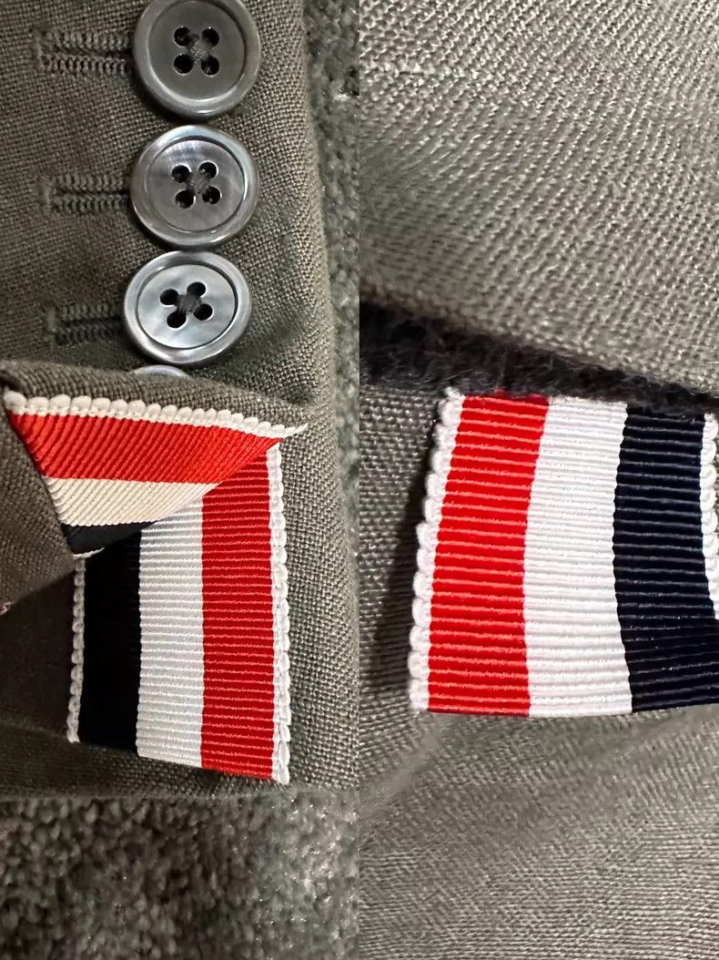 Thom Browne Thom Browne size3 Medium grey linen jacket Size 38S - 3 Thumbnail