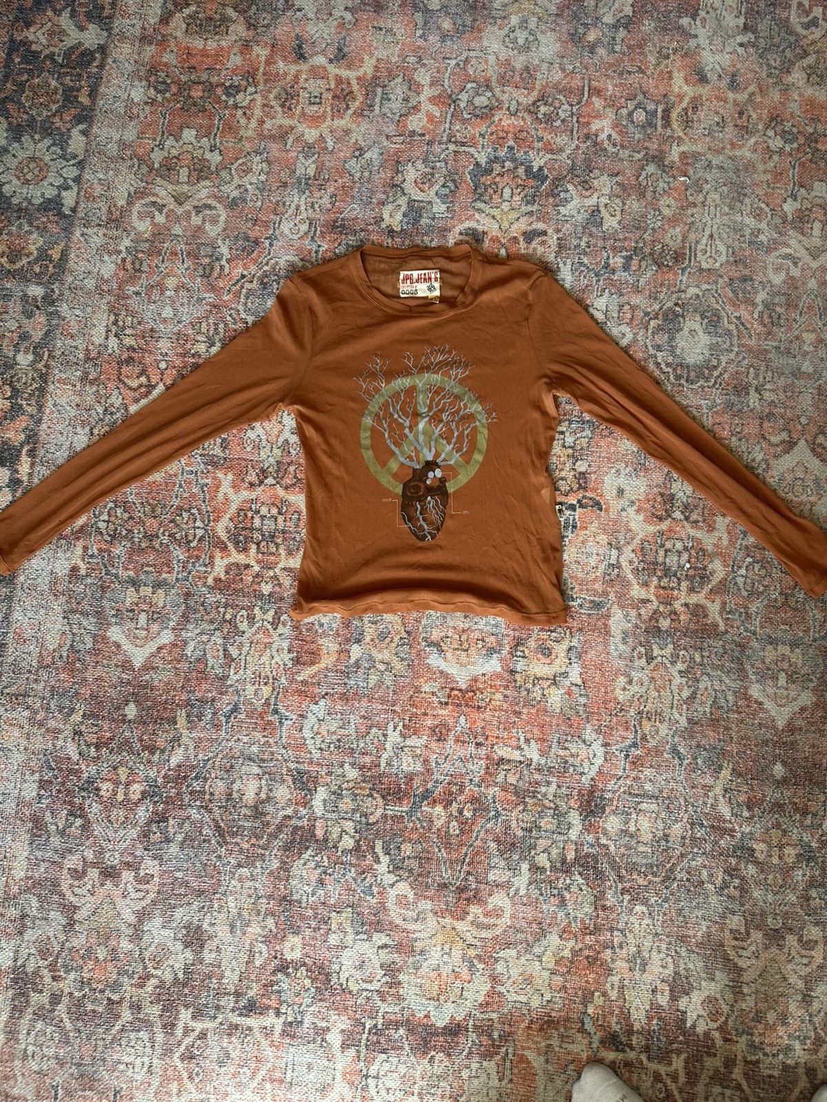 Jean Paul Gaultier Jean Paul Gaultier Heart Peace Tree Mesh Longsleeve Size US M / EU 48-50 / 2 - 2 Thumbnail