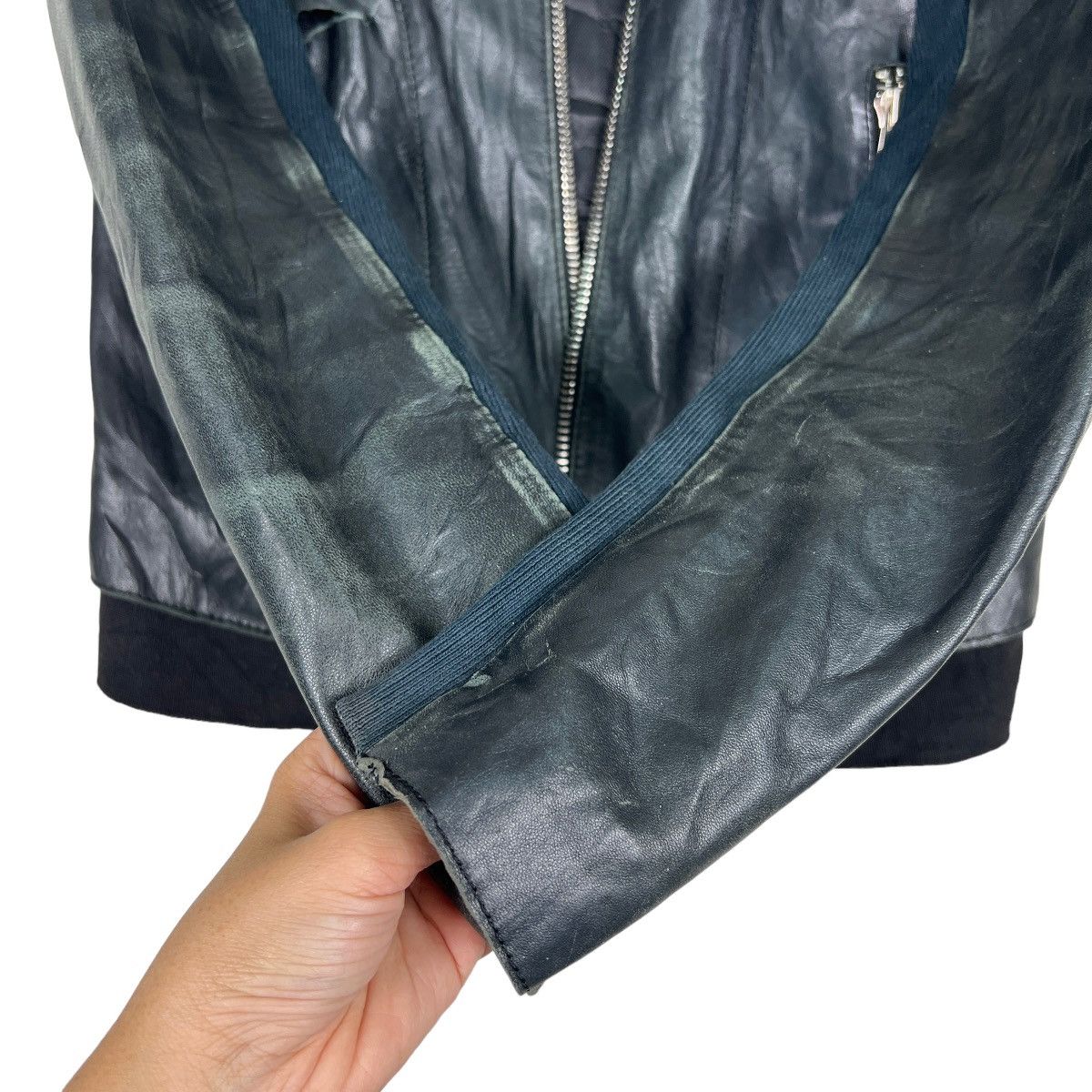 Designer 🔥 TONY COHEN LEATHER MOTO RIDER JACKET Size S / US 4 / IT 40 - 13 Thumbnail
