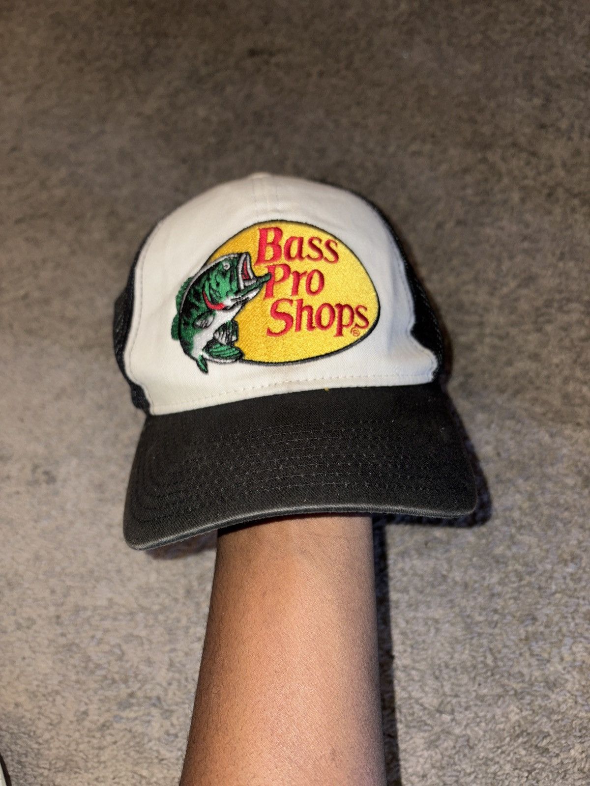 Bass Pro Shops Black/White Bass Pro hat Size ONE SIZE - 2 Thumbnail
