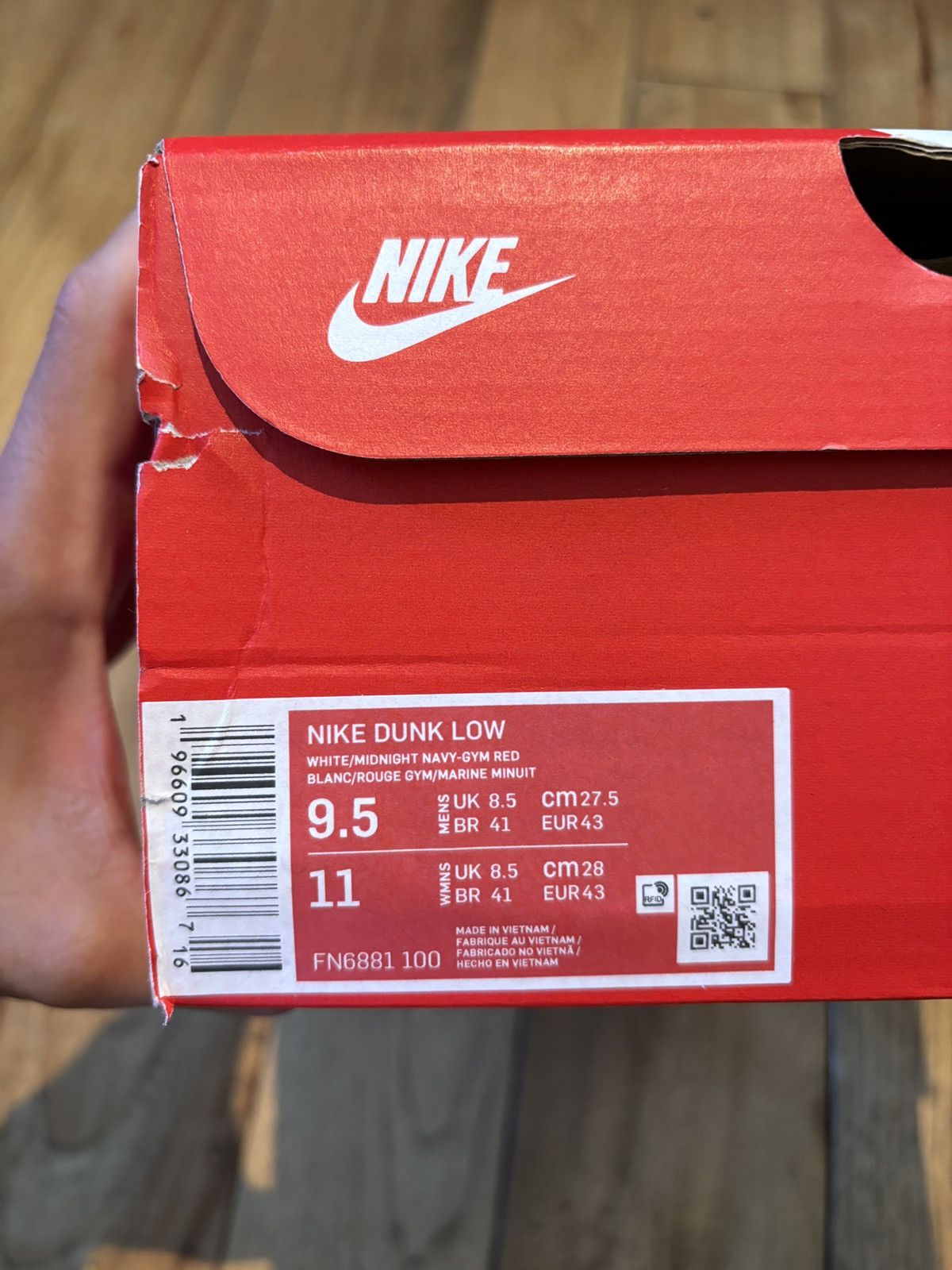 Nike Nike Dunk Low Washed Denim Americana Size US 9.5 / EU 42-43 - 11 Thumbnail