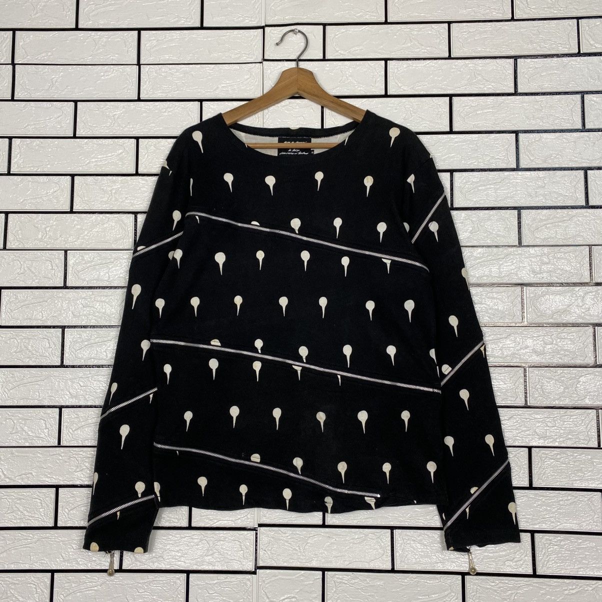 Japanese Brand 📌Sweatshirt Polkadot Design Hirohiko Araki Issey Miyake Size US M / EU 48-50 / 2 - 2 Thumbnail