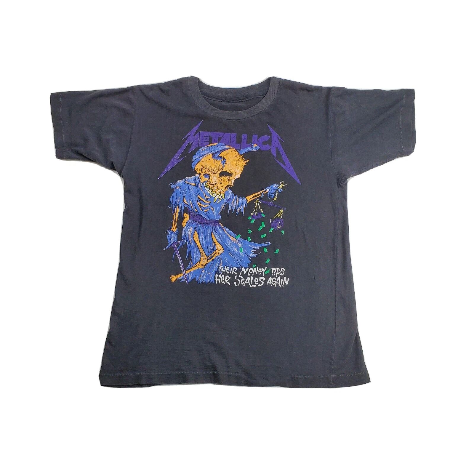 Vintage Metallica vintage shirt Pushead 90s money tips her scales M Size US M / EU 48-50 / 2 - 1 Thumbnail