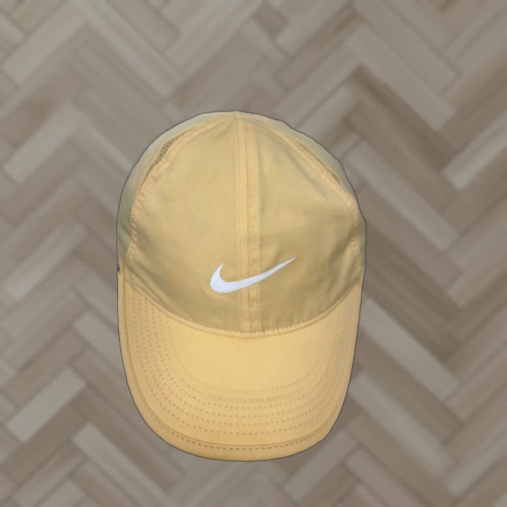Nike NIKE Featherlight Cap Adjustable Dri-Fit Baseball Hat Yellow Unisex Adults Size ONE SIZE - 1 Thumbnail