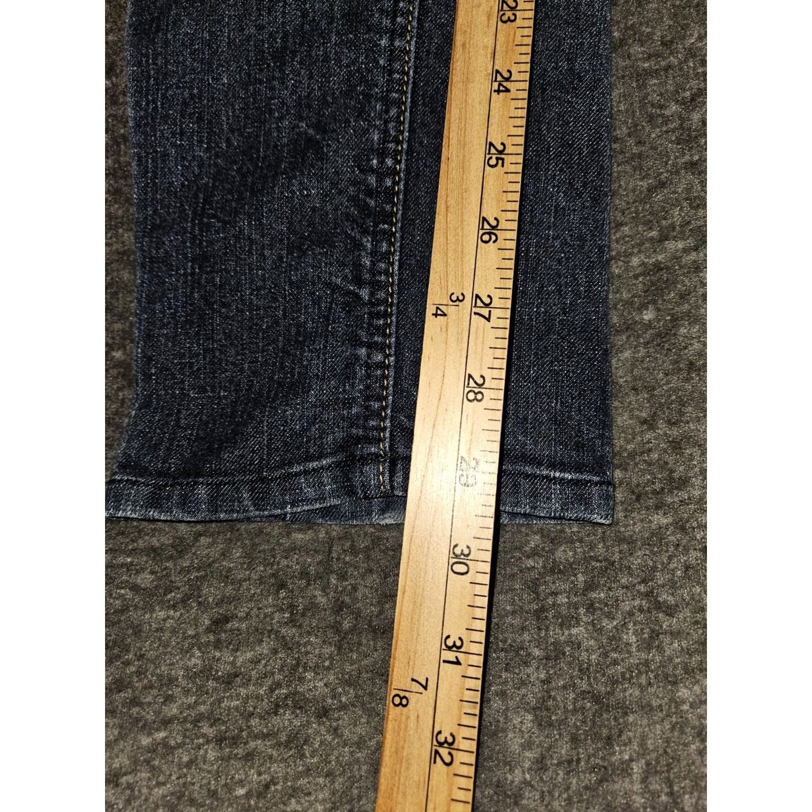 Vintage L.E.I. Ashley Trouble Jeans Skinny Denim 13 Juniors Low Rise Blue Embroidered, 90s Preppy Womens Jeans Size 34" / US 12 / IT 48 - 6 Thumbnail
