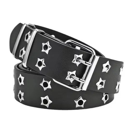 Other Star Eye Rivet Belt Double Pin Buckle Size ONE SIZE - 2 Thumbnail