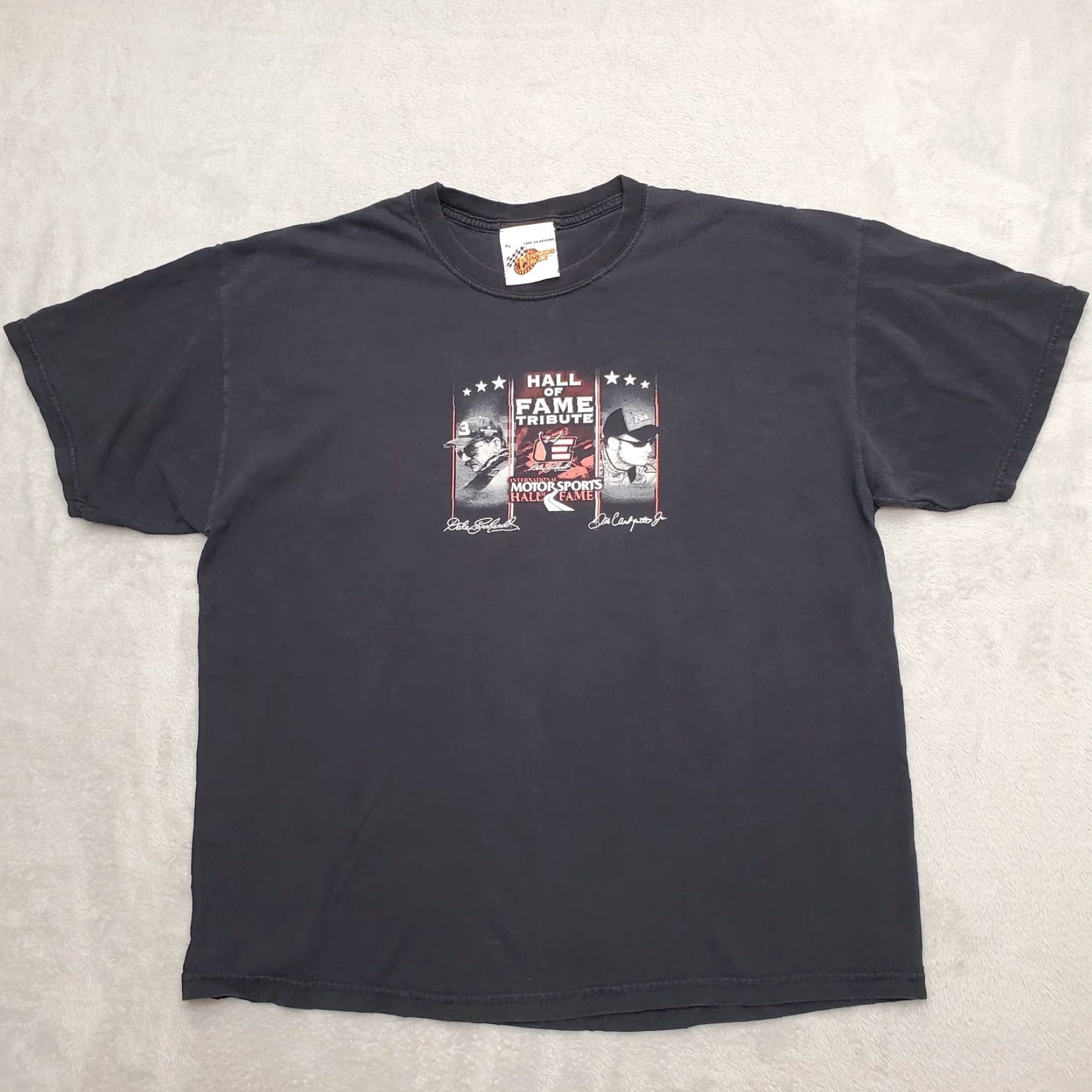 NASCAR VINTAGE Dale Earnhardt Nascar Shirt Mens XL Black Hall of Fame Tribute Jr TEE Size US XL / EU 56 / 4 - 4 Thumbnail